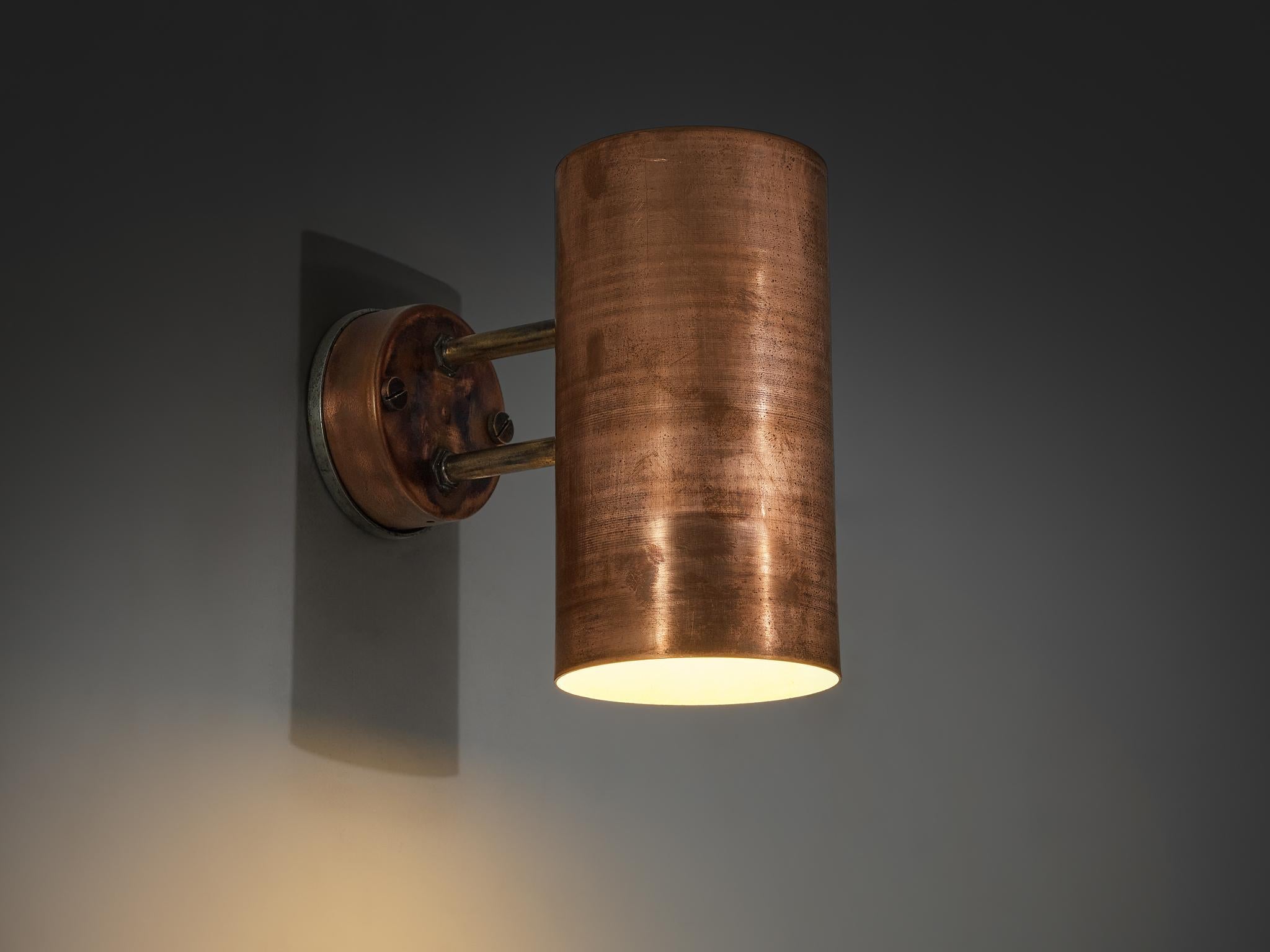 Hans-Agne Jakobsson ‘Rulle’ Wall Light in Patinated Copper lighting Morentz