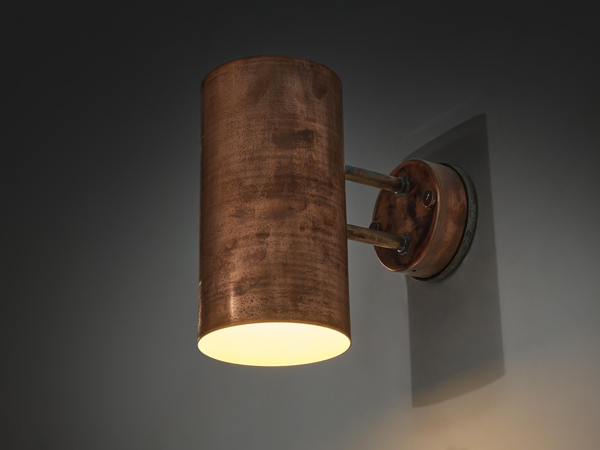 Hans-Agne Jakobsson ‘Rulle’ Wall Light in Patinated Copper lighting Morentz