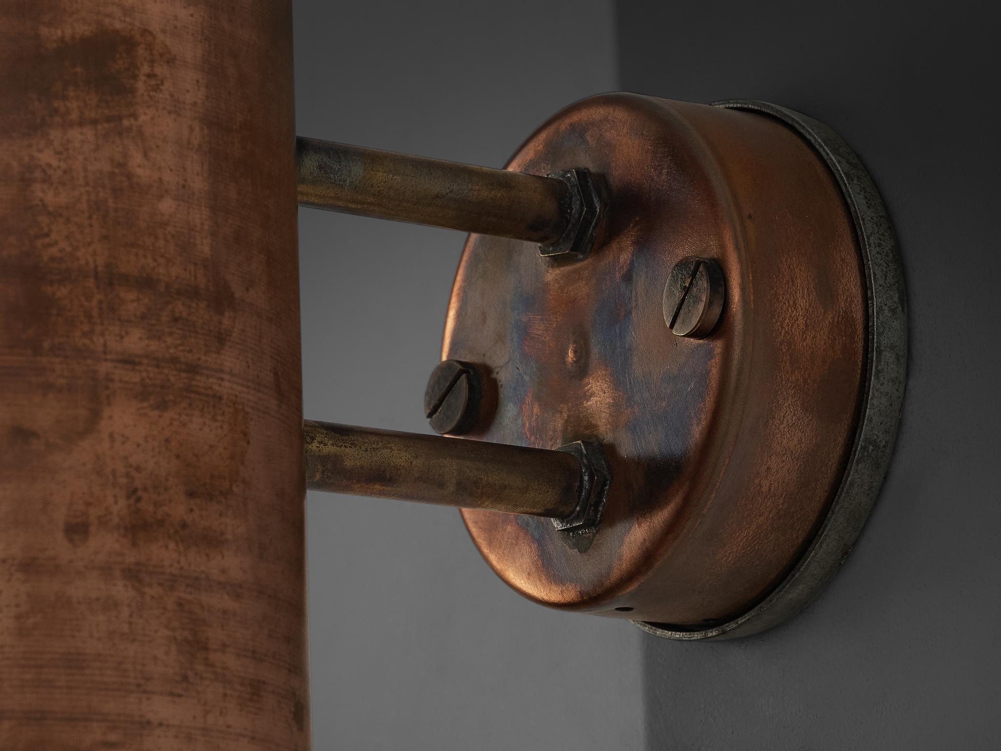 Hans-Agne Jakobsson ‘Rulle’ Wall Light in Patinated Copper lighting Morentz