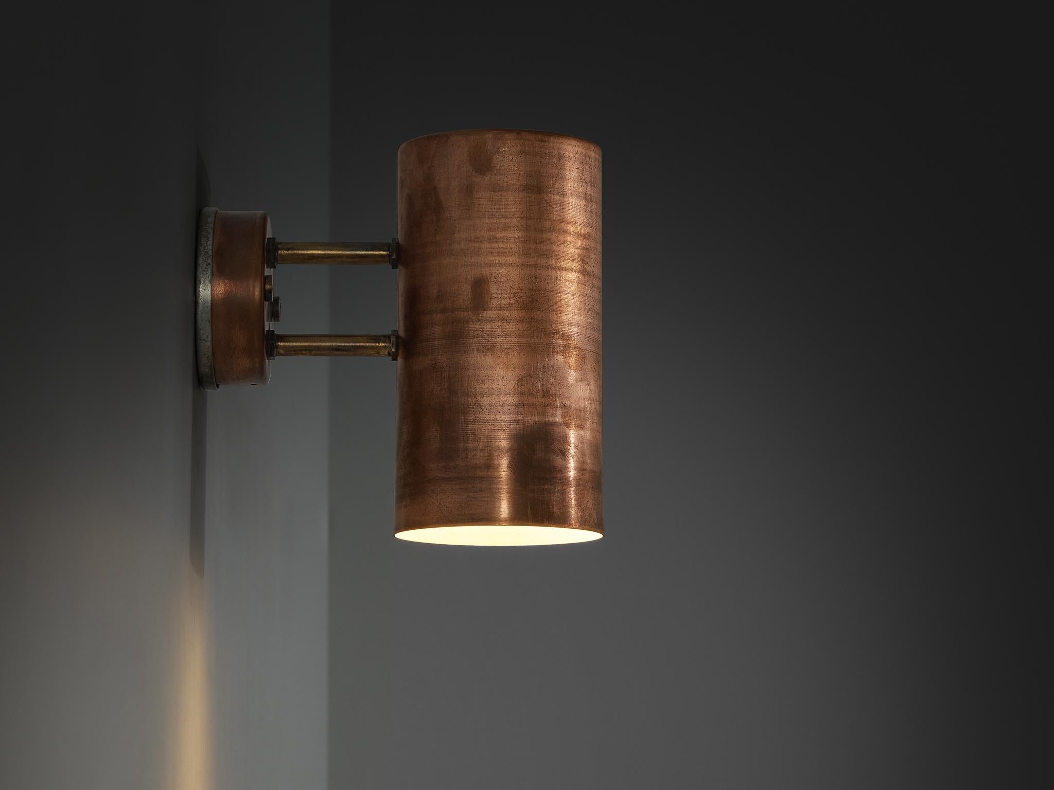 Hans-Agne Jakobsson ‘Rulle’ Wall Light in Patinated Copper lighting Morentz