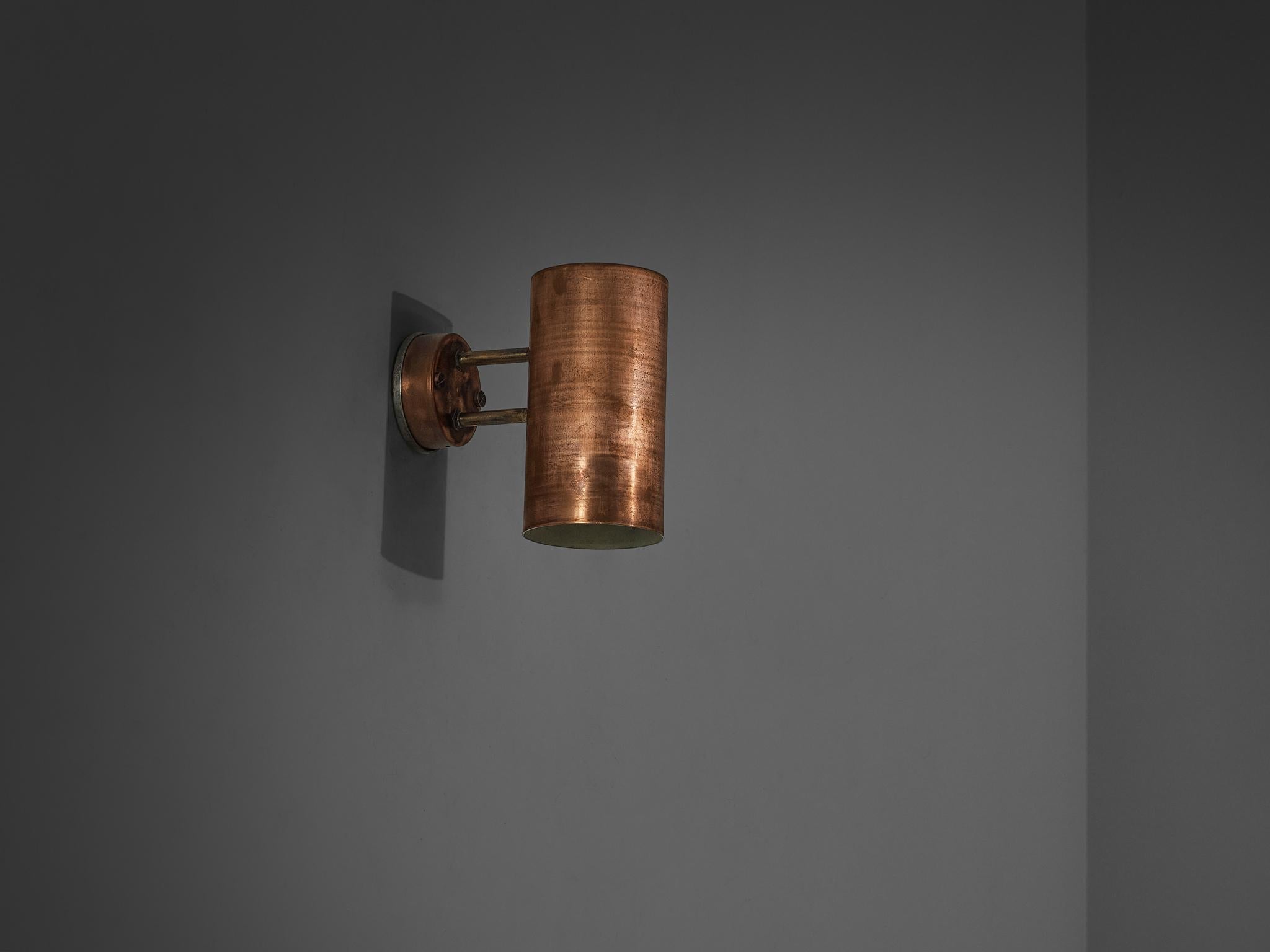 Hans-Agne Jakobsson ‘Rulle’ Wall Light in Patinated Copper lighting Morentz