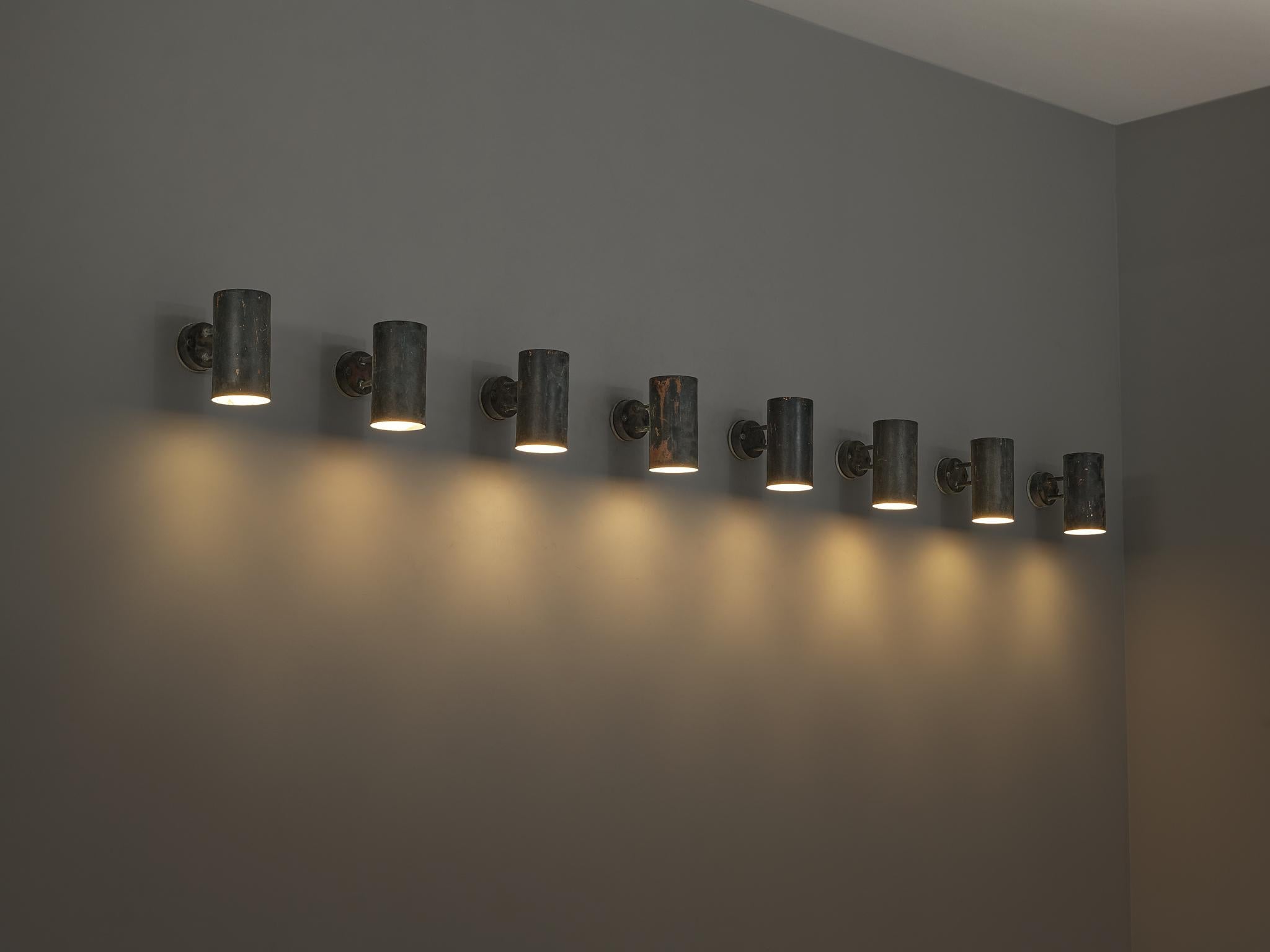 Hans-Agne Jakobsson ‘Rulle’ Wall Lights in Patinated Copper lighting Morentz