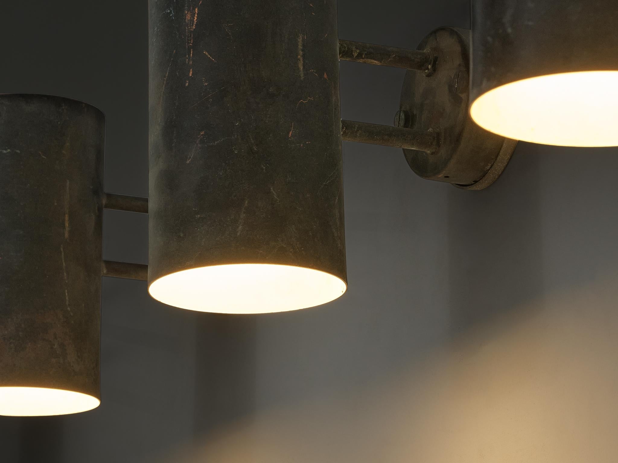 Hans-Agne Jakobsson ‘Rulle’ Wall Lights in Patinated Copper lighting Morentz