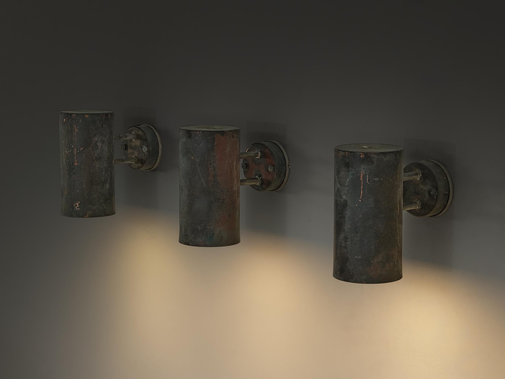 Hans-Agne Jakobsson ‘Rulle’ Wall Lights in Patinated Copper lighting Morentz