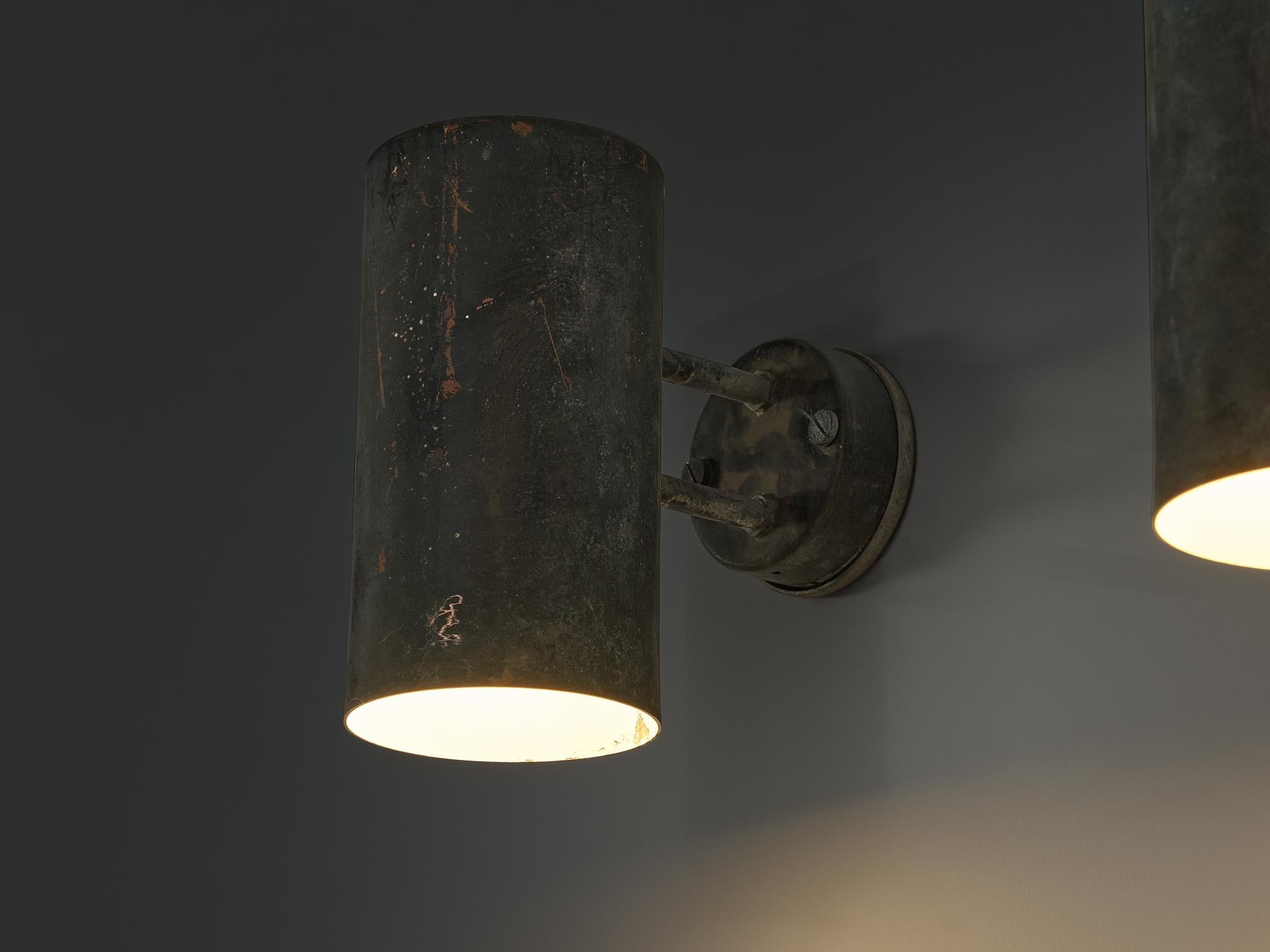 Hans-Agne Jakobsson ‘Rulle’ Wall Lights in Patinated Copper lighting Morentz