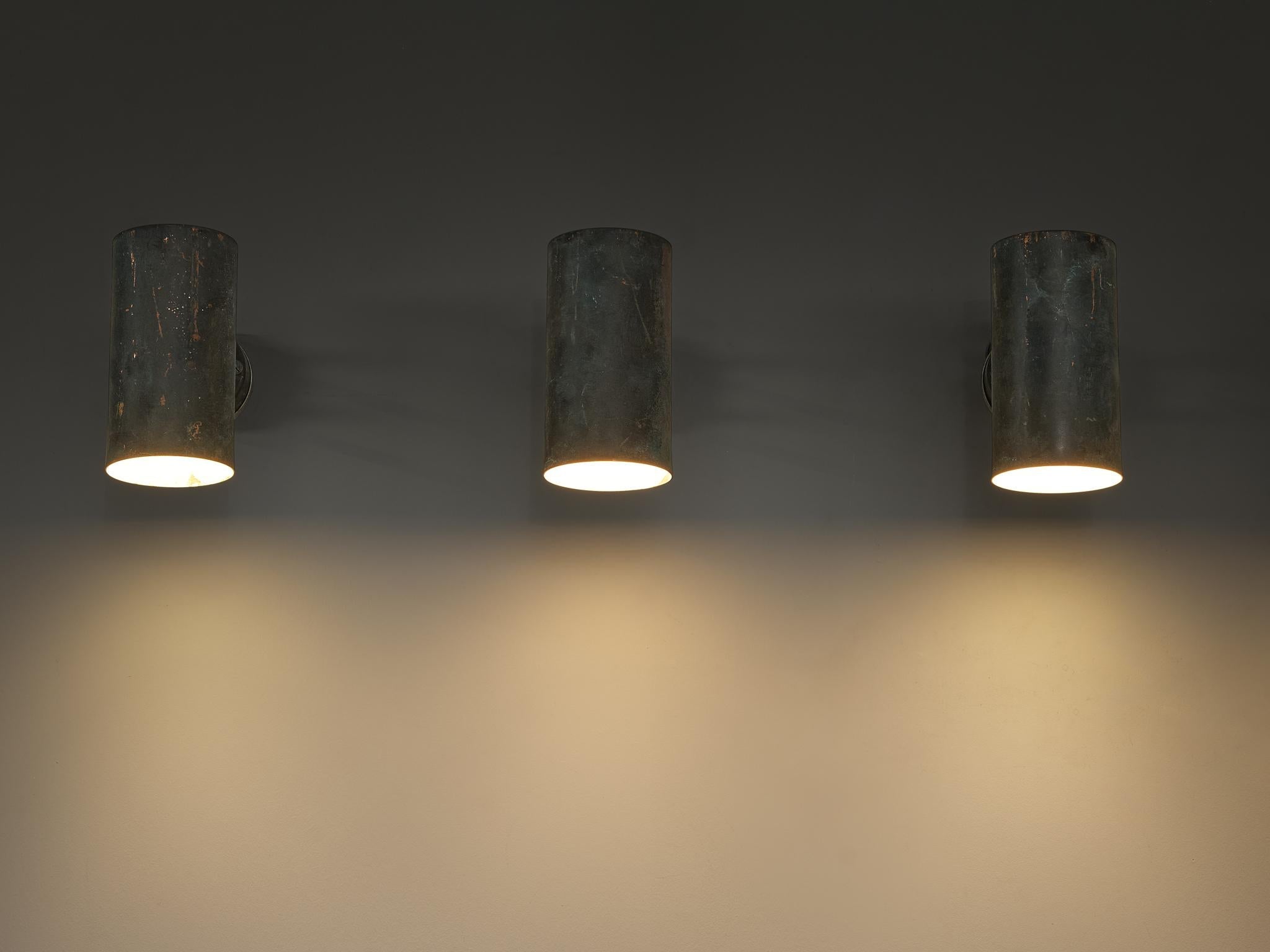 Hans-Agne Jakobsson ‘Rulle’ Wall Lights in Patinated Copper lighting Morentz