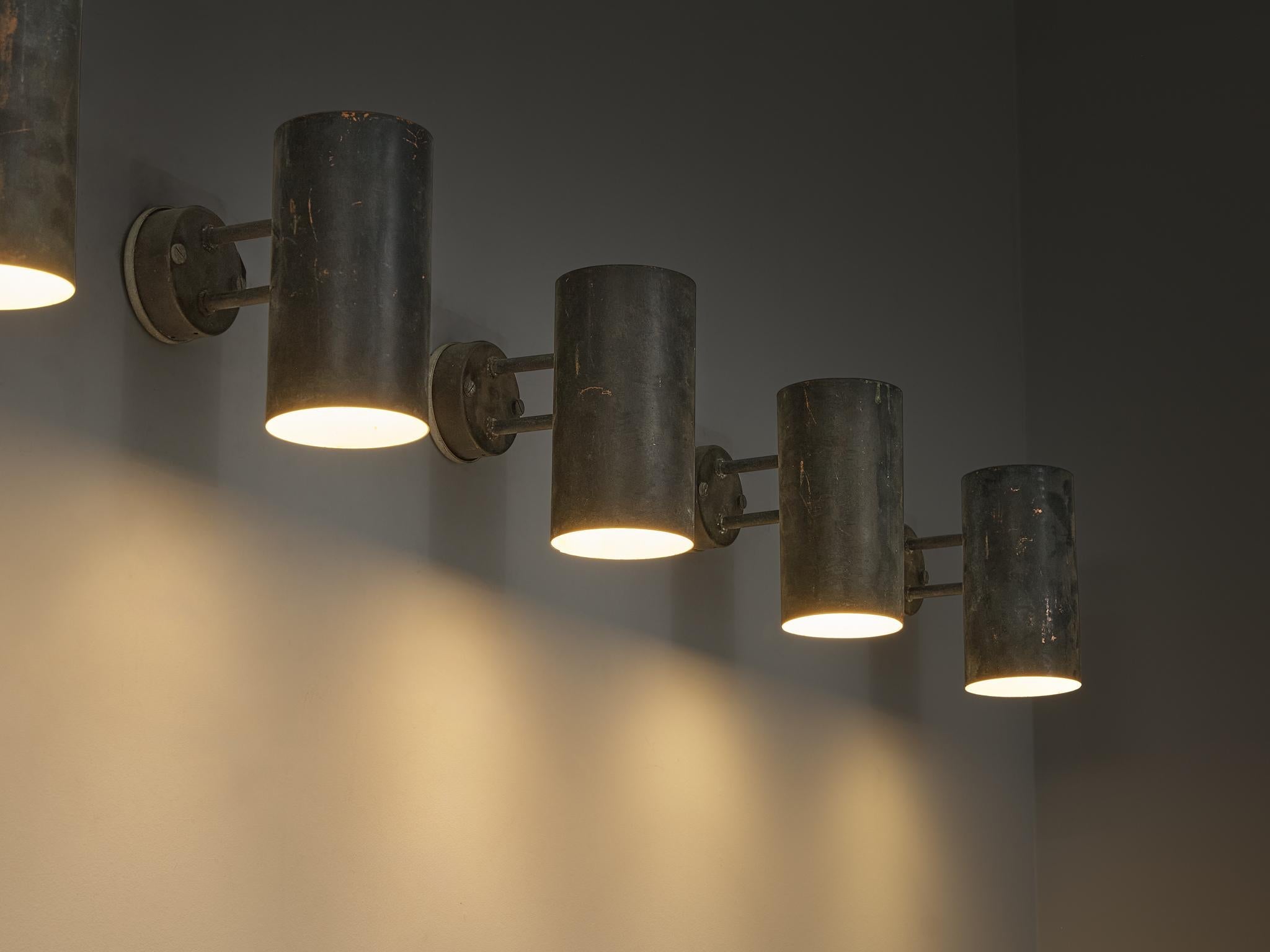 Hans-Agne Jakobsson ‘Rulle’ Wall Lights in Patinated Copper lighting Morentz