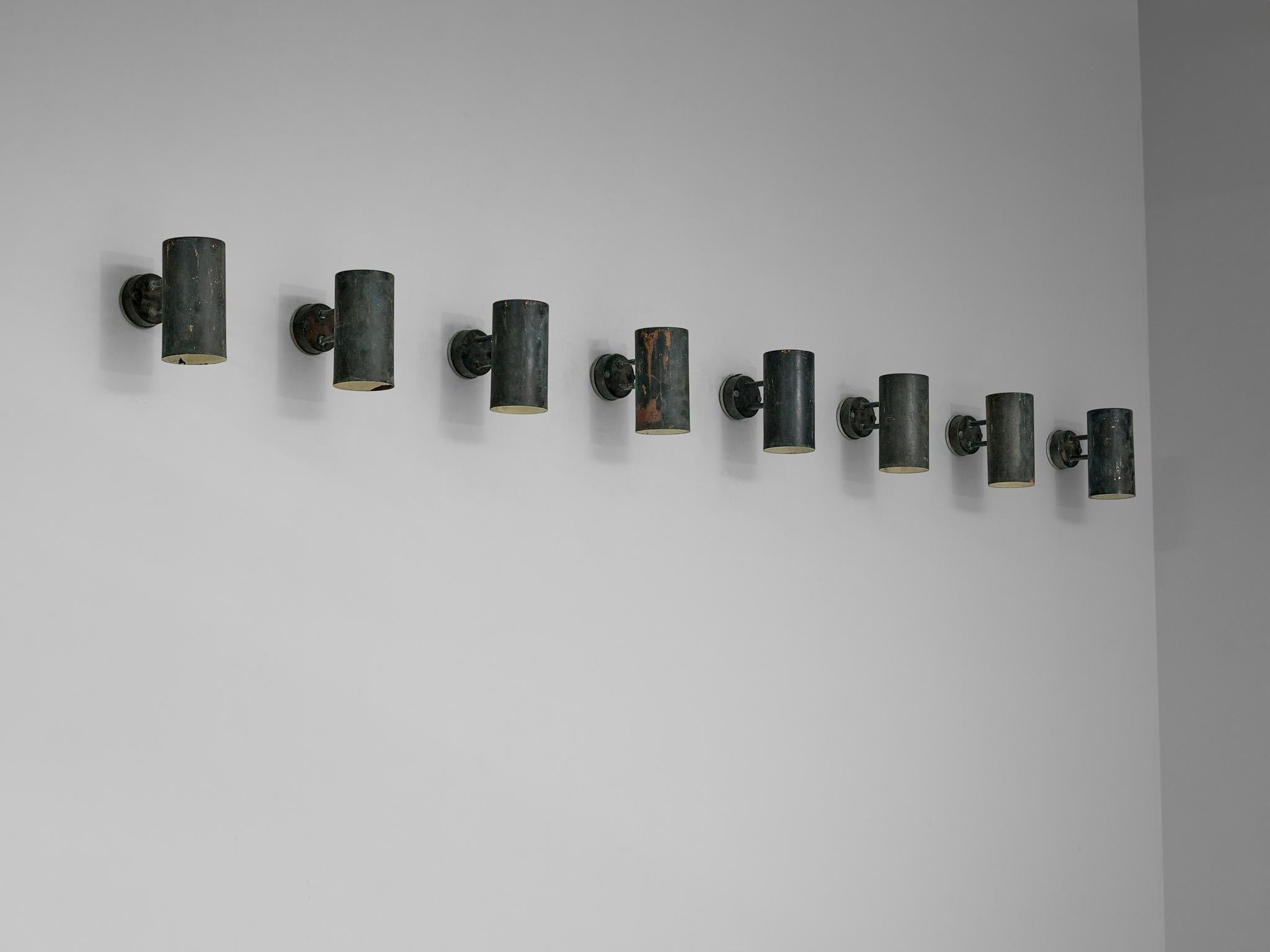 Hans-Agne Jakobsson ‘Rulle’ Wall Lights in Patinated Copper lighting Morentz