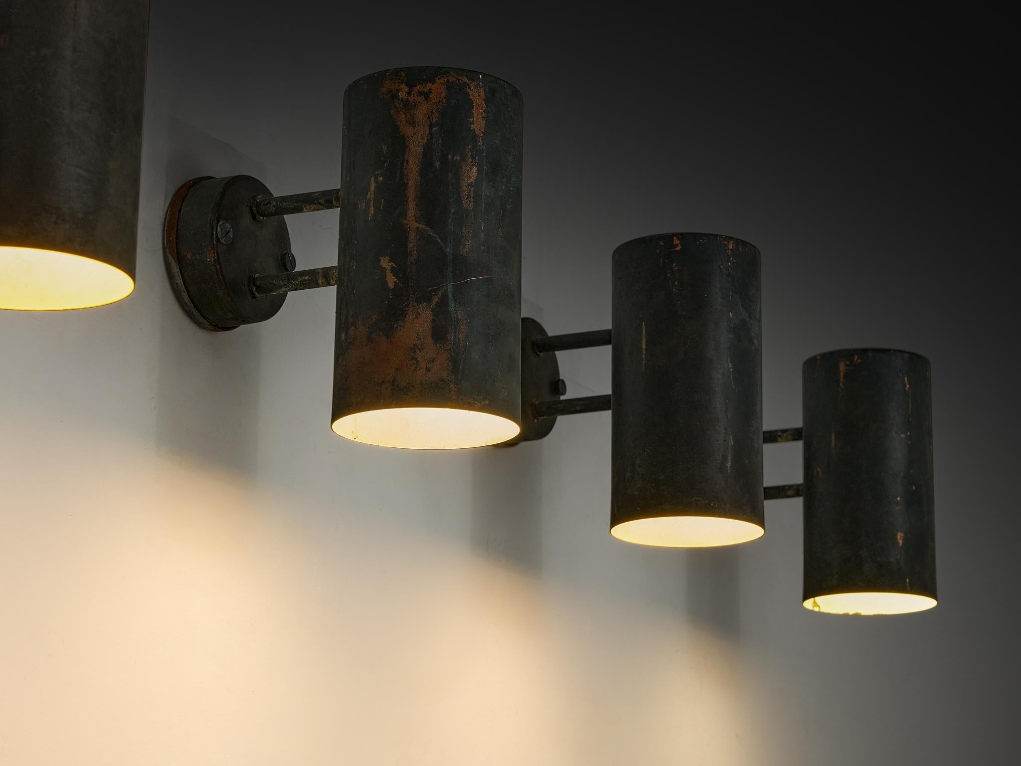 Hans-Agne Jakobsson ‘Rulle’ Wall Lights in Patinated Copper lighting Morentz