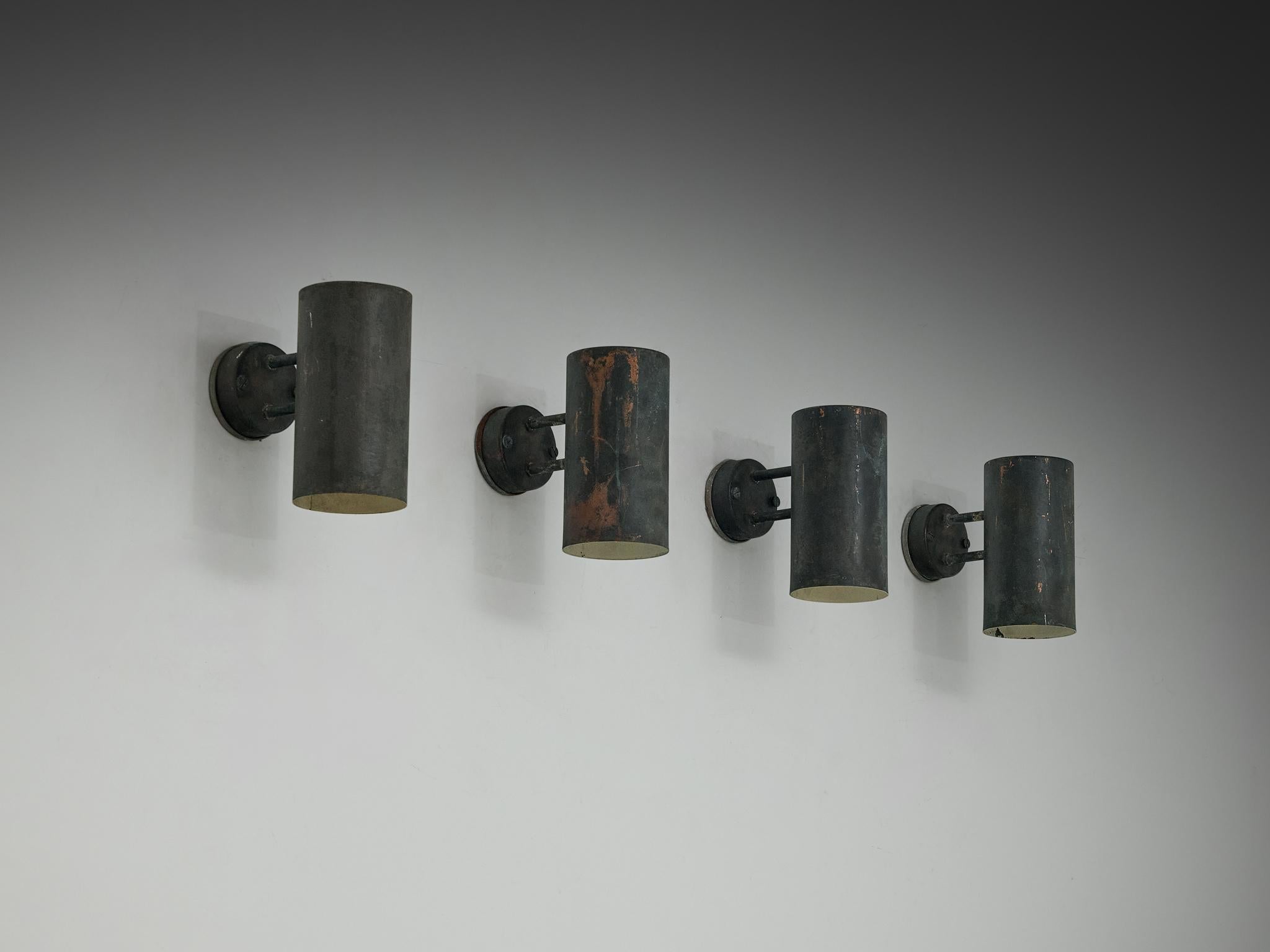 Hans-Agne Jakobsson ‘Rulle’ Wall Lights in Patinated Copper lighting Morentz