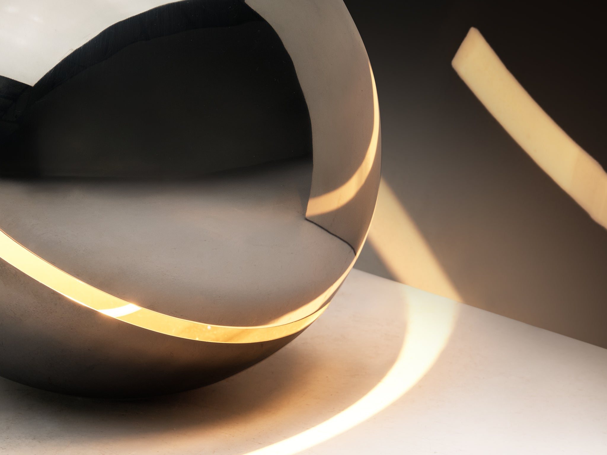Gigi Capriolo for Complemento Idea 'Glob' Lamp in Stainless Steel Lighting Morentz