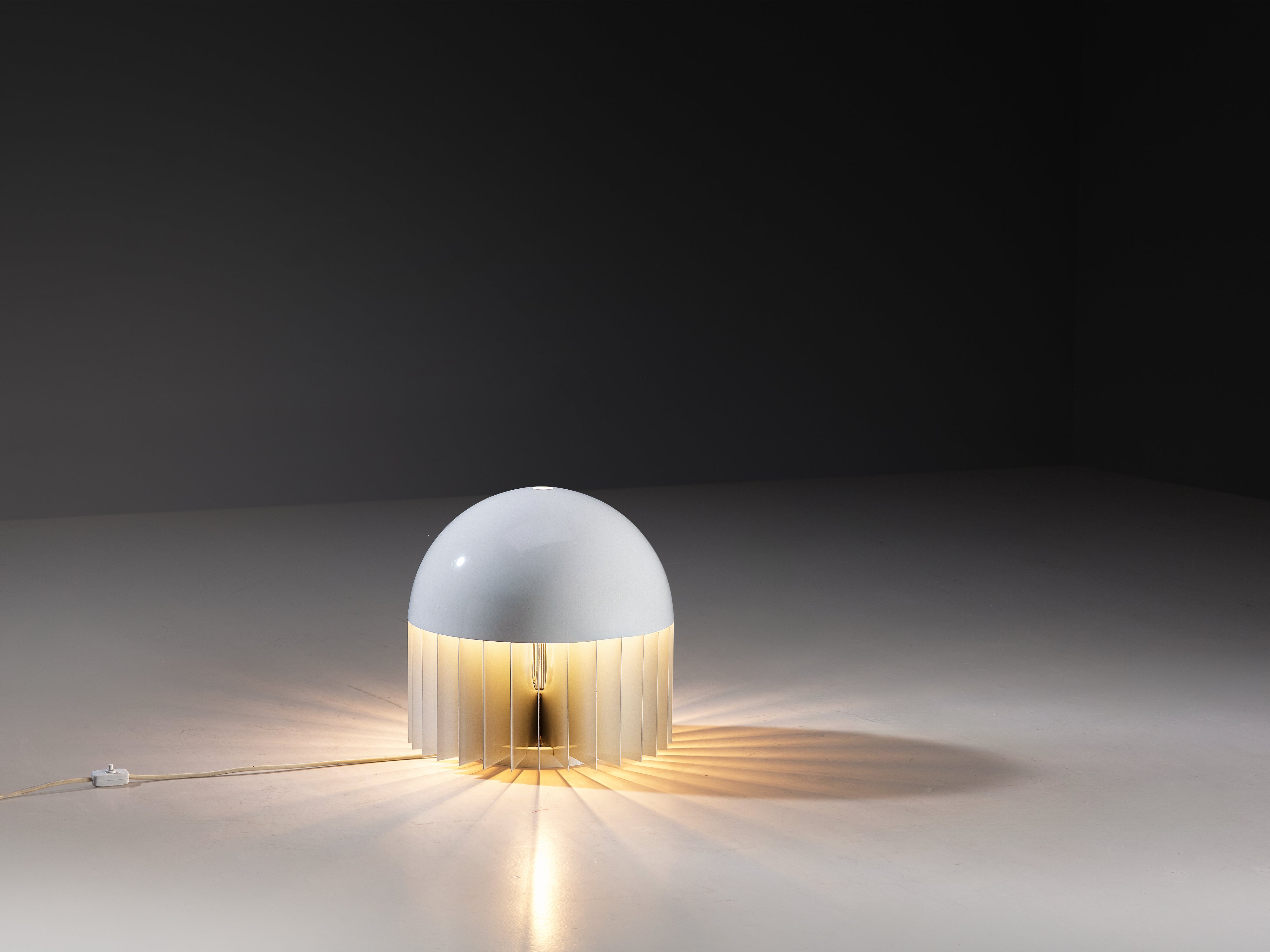 Giancarlo Mattioli for Sirrah 'MT' Floor or Table Lamp in White Lacquered Aluminum Lighting Morentz