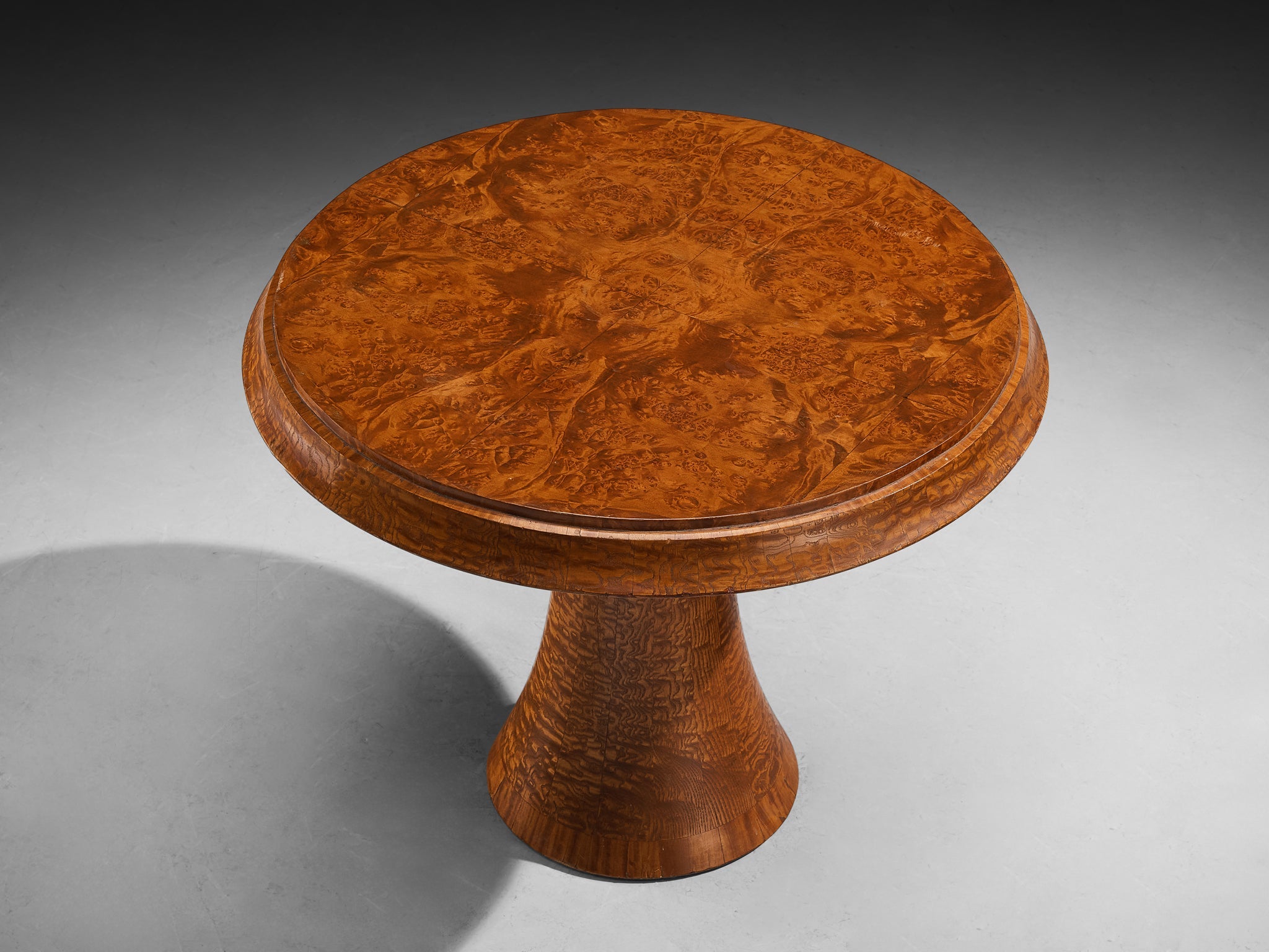 Art Deco Italian Side Table in Burl Wood tables Morentz
