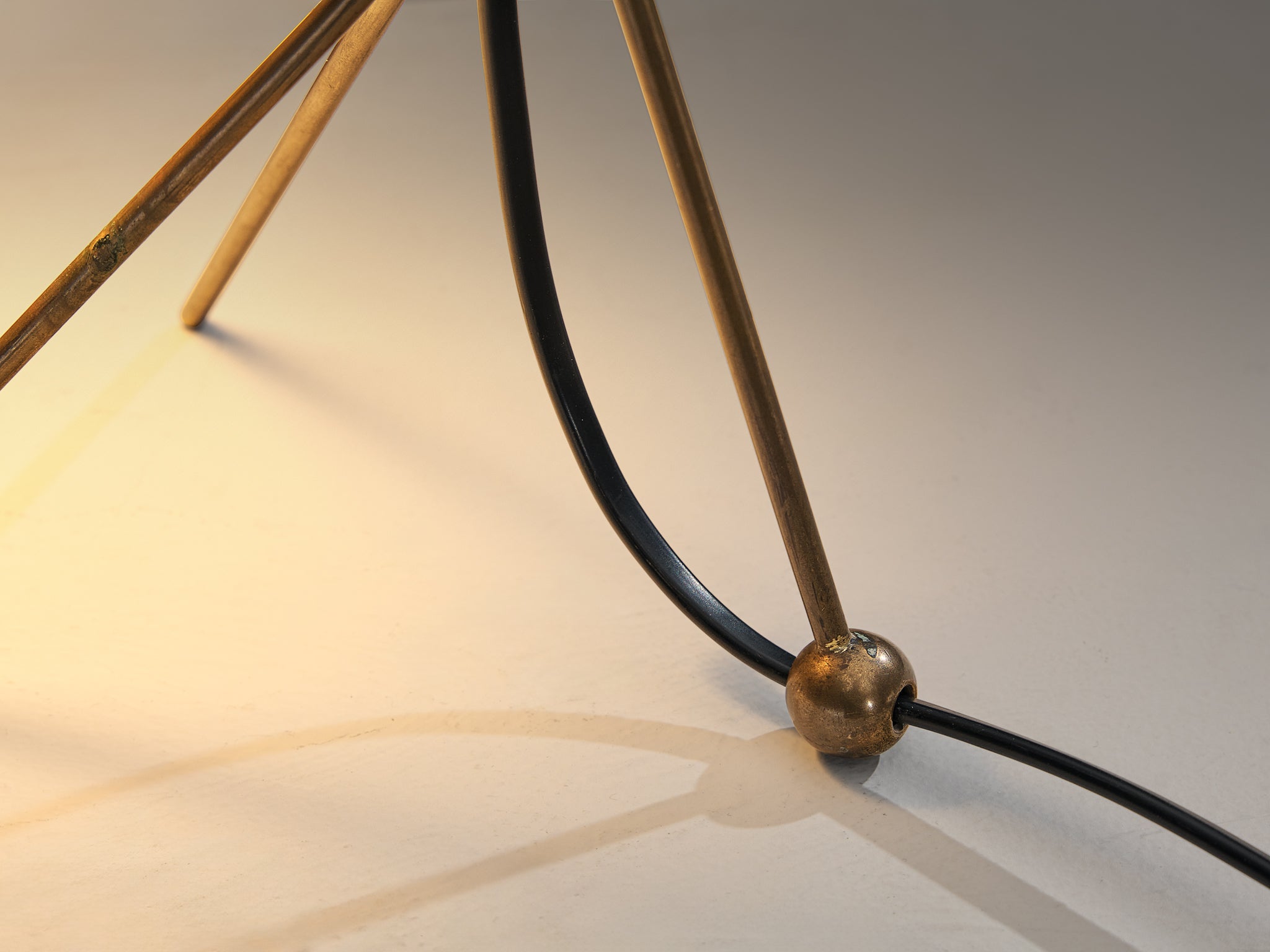 1950s Mid-Century Modern Italian Desk Lamp in Brass with Perforated Shade Lighting Morentz