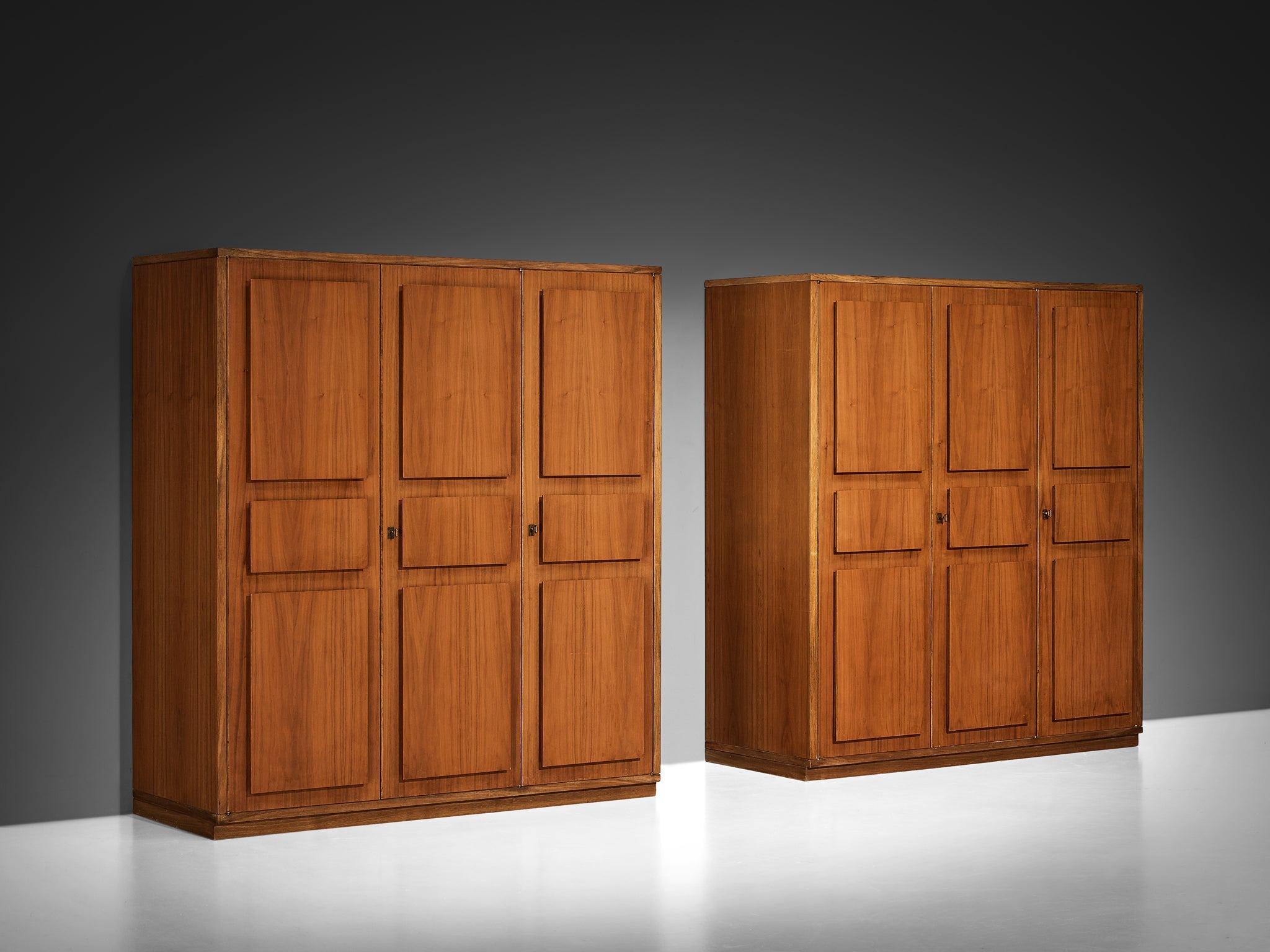 Italian Large Cabinets in Teak and Geometric Fronts case pieces and storage cabinets Morentz
