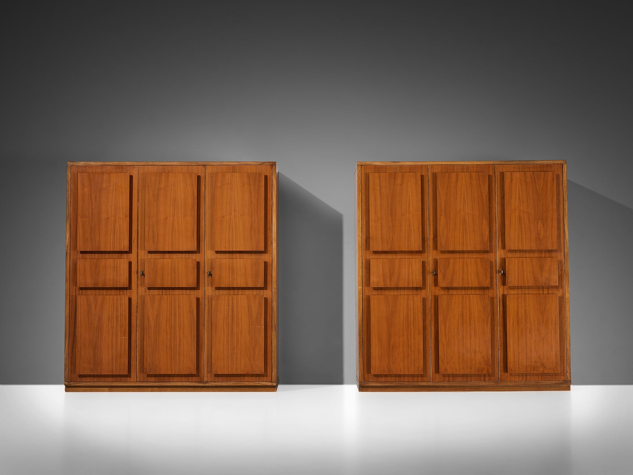 Italian Large Cabinets in Teak and Geometric Fronts case pieces and storage cabinets Morentz