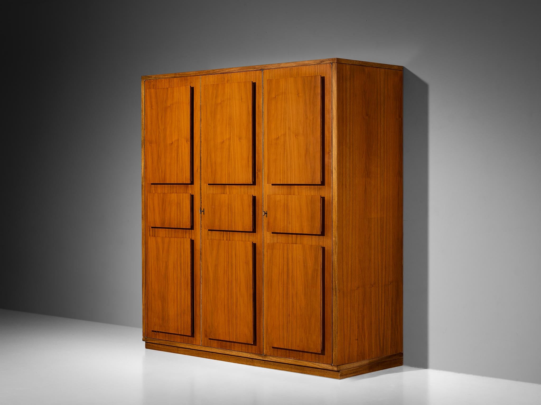 Italian Large Cabinet in Teak and Geometric Fronts case pieces and storage cabinets Morentz