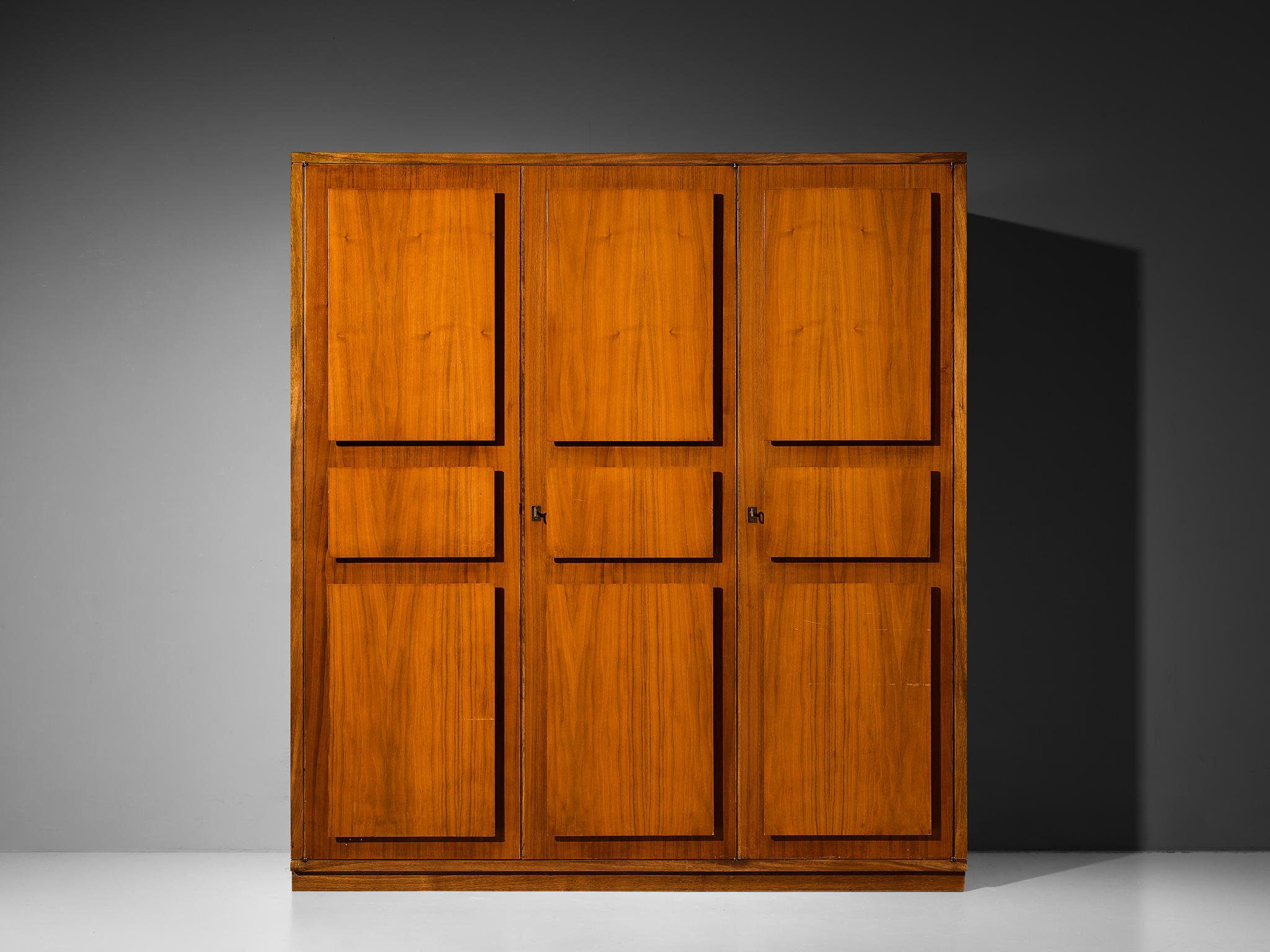 Italian Large Cabinet in Teak and Geometric Fronts case pieces and storage cabinets Morentz