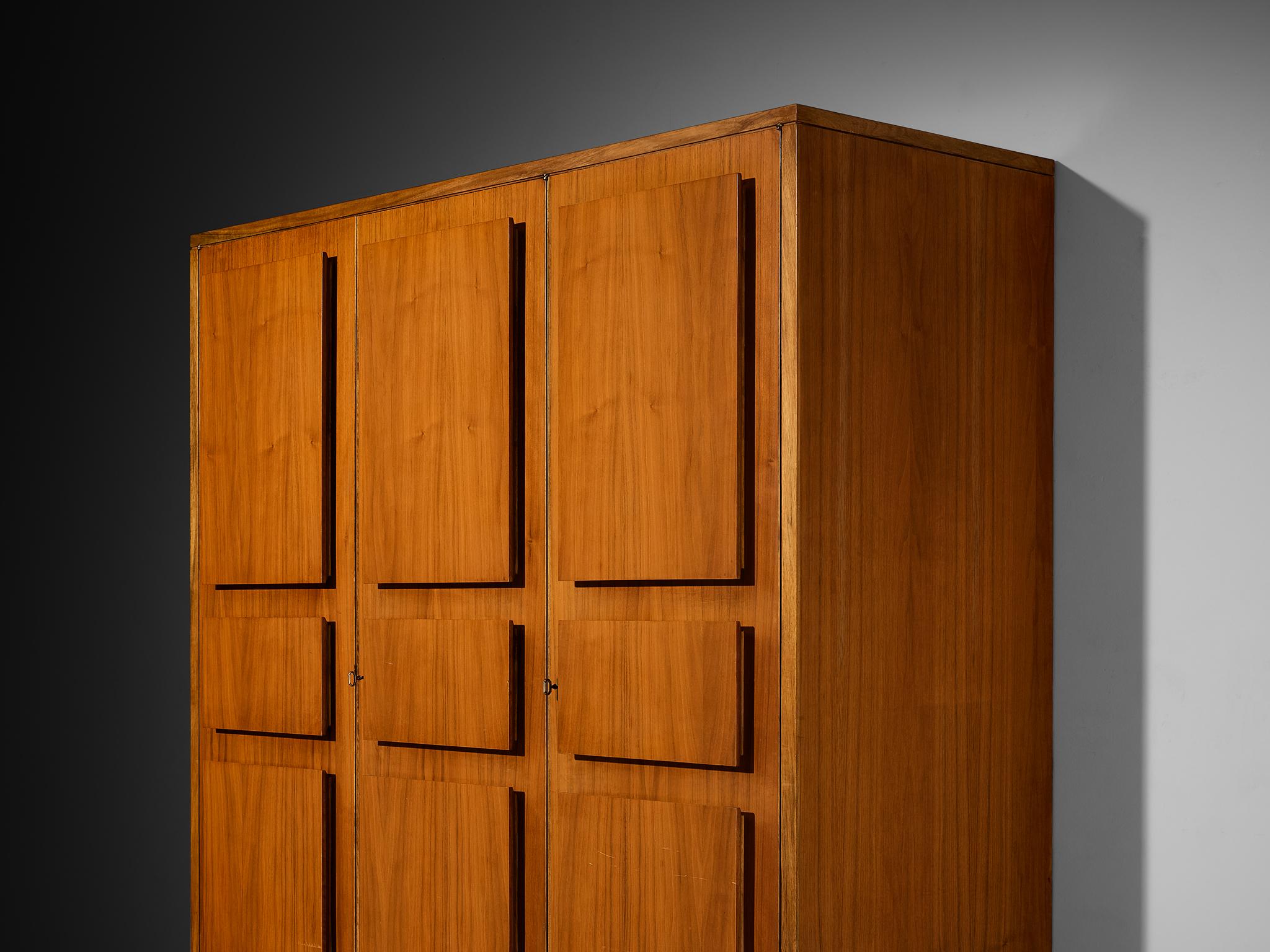 Italian Large Cabinet in Teak and Geometric Fronts case pieces and storage cabinets Morentz