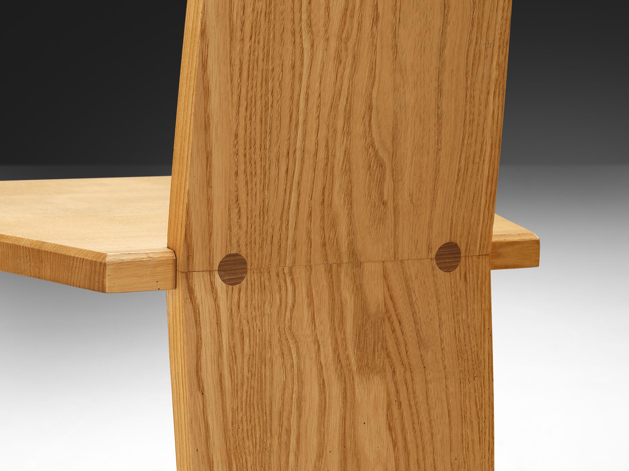 Set of Twelve Postmodern Dining Chairs in Solid Ash Wood seating Morentz