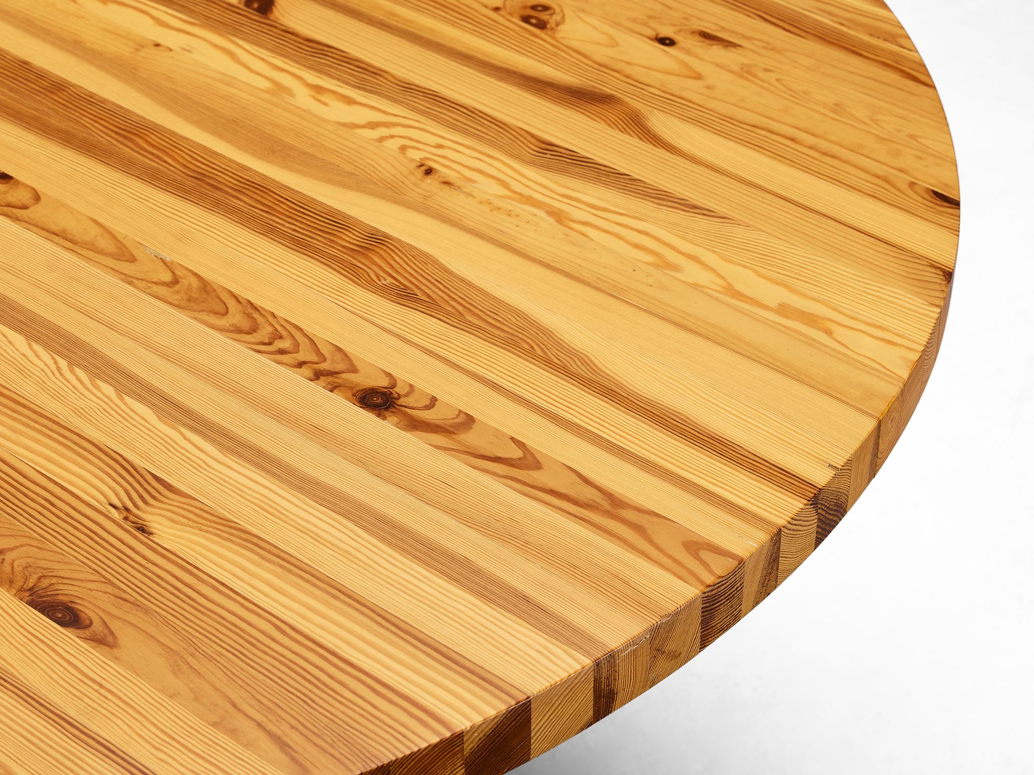 Post-Modern Round Dining Table with Solid Pine Top tables Morentz