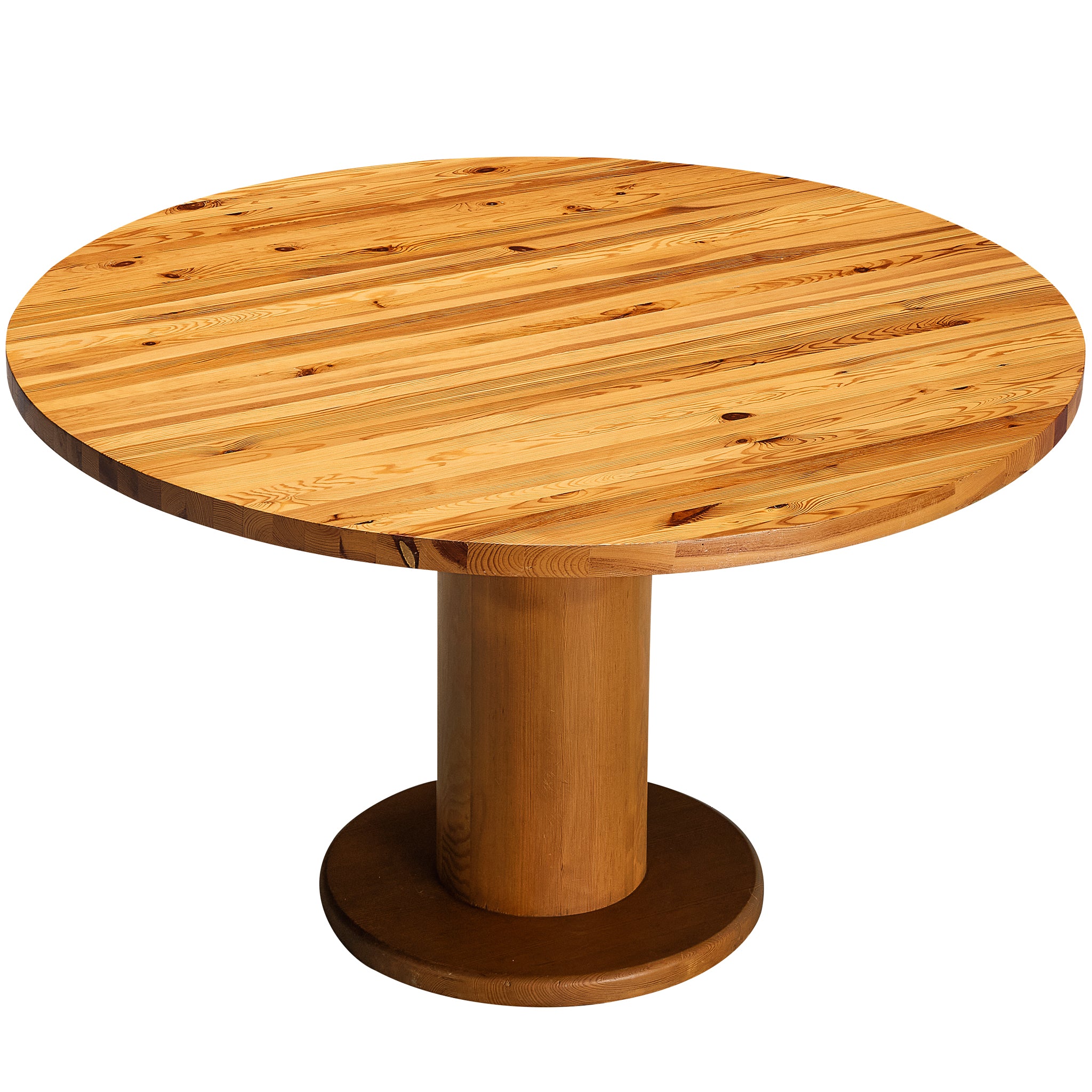 Post-Modern Round Dining Table with Solid Pine Top Tables Morentz