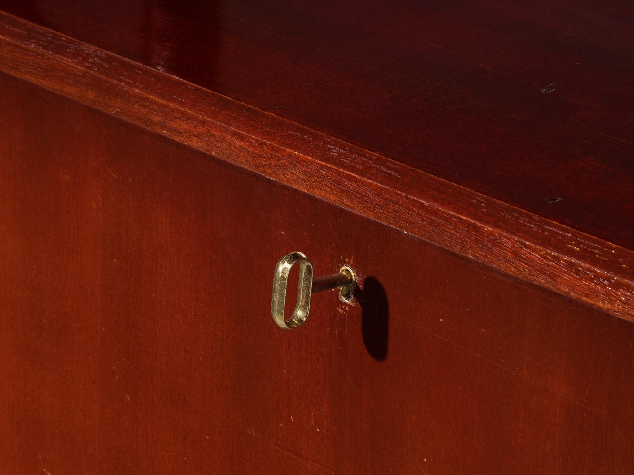 Silvio Cavatorta Elegant Library in Mahogany case pieces and storage cabinets Morentz