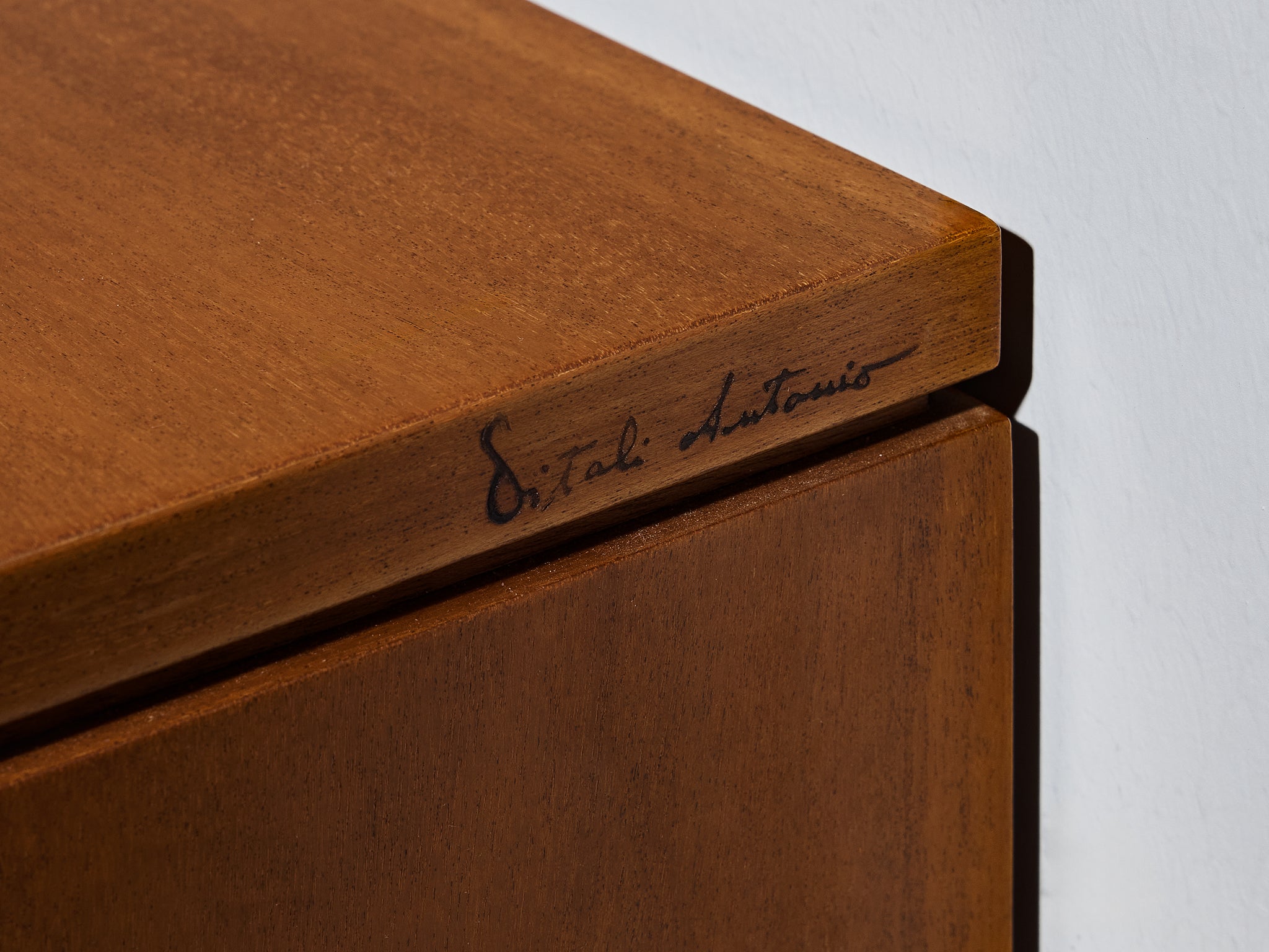 Italian Architectural Grid-Structured Sideboard in Meranti Case pieces and storage cabinets Morentz