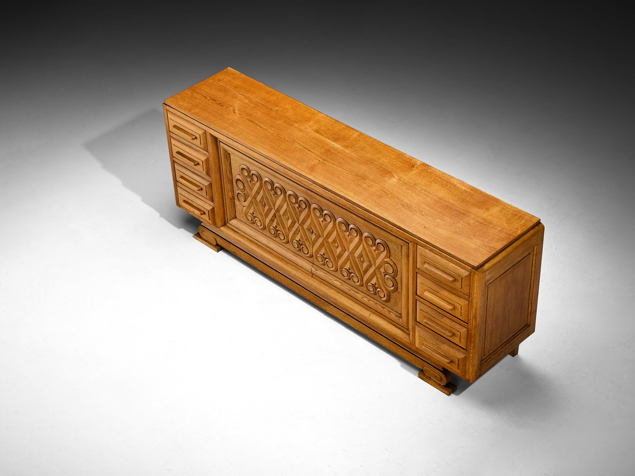 André Le Picard Sideboard in Solid Oak 1930s Case pieces and storage cabinets Morentz