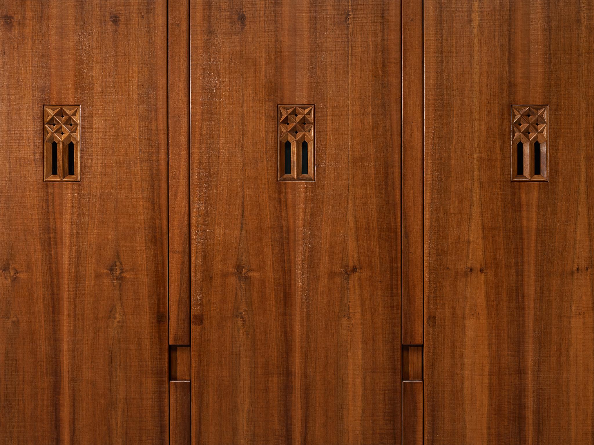 Giuseppe Rivadossi for Officina Rivadossi Grand Wardrobe in Walnut case pieces and storage cabinets Morentz