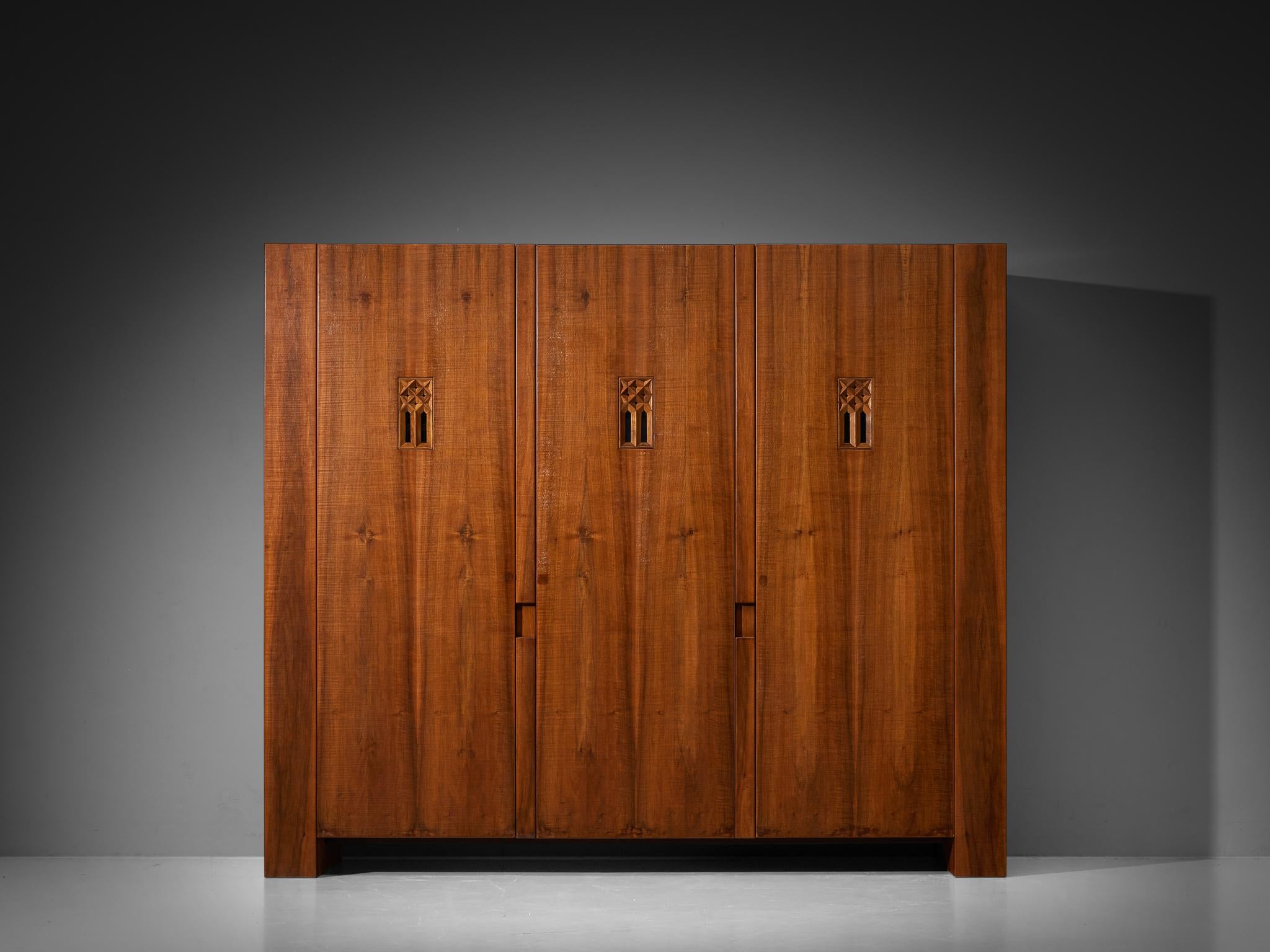 Giuseppe Rivadossi for Officina Rivadossi Grand Wardrobe in Walnut case pieces and storage cabinets Morentz