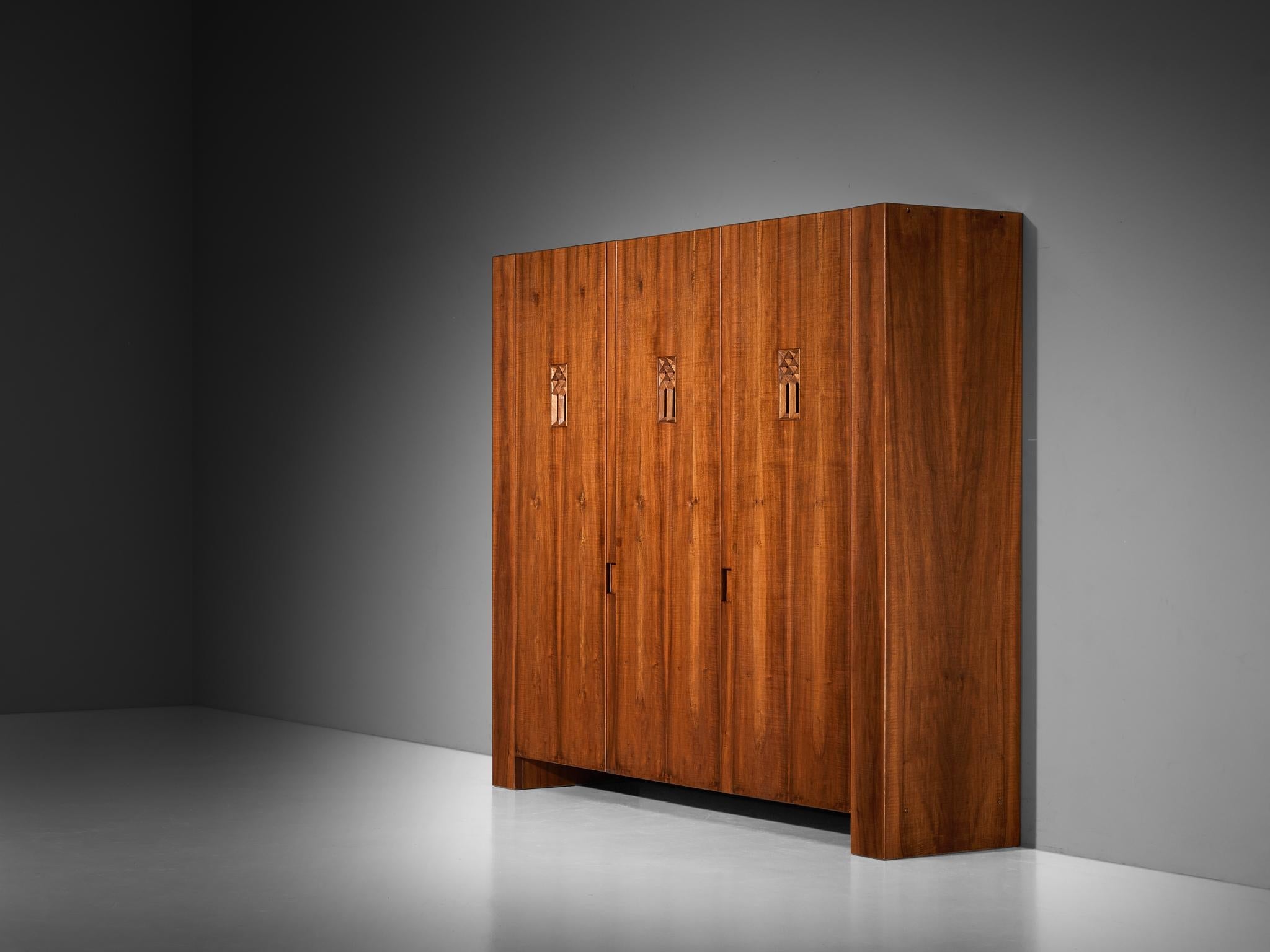 Giuseppe Rivadossi for Officina Rivadossi Grand Wardrobe in Walnut case pieces and storage cabinets Morentz