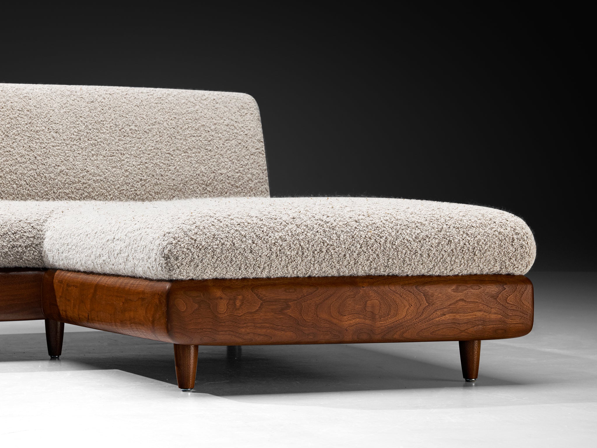 Adrian Pearsall Grand Boomerang Sofa in Pierre Frey Bouclé Seating Morentz