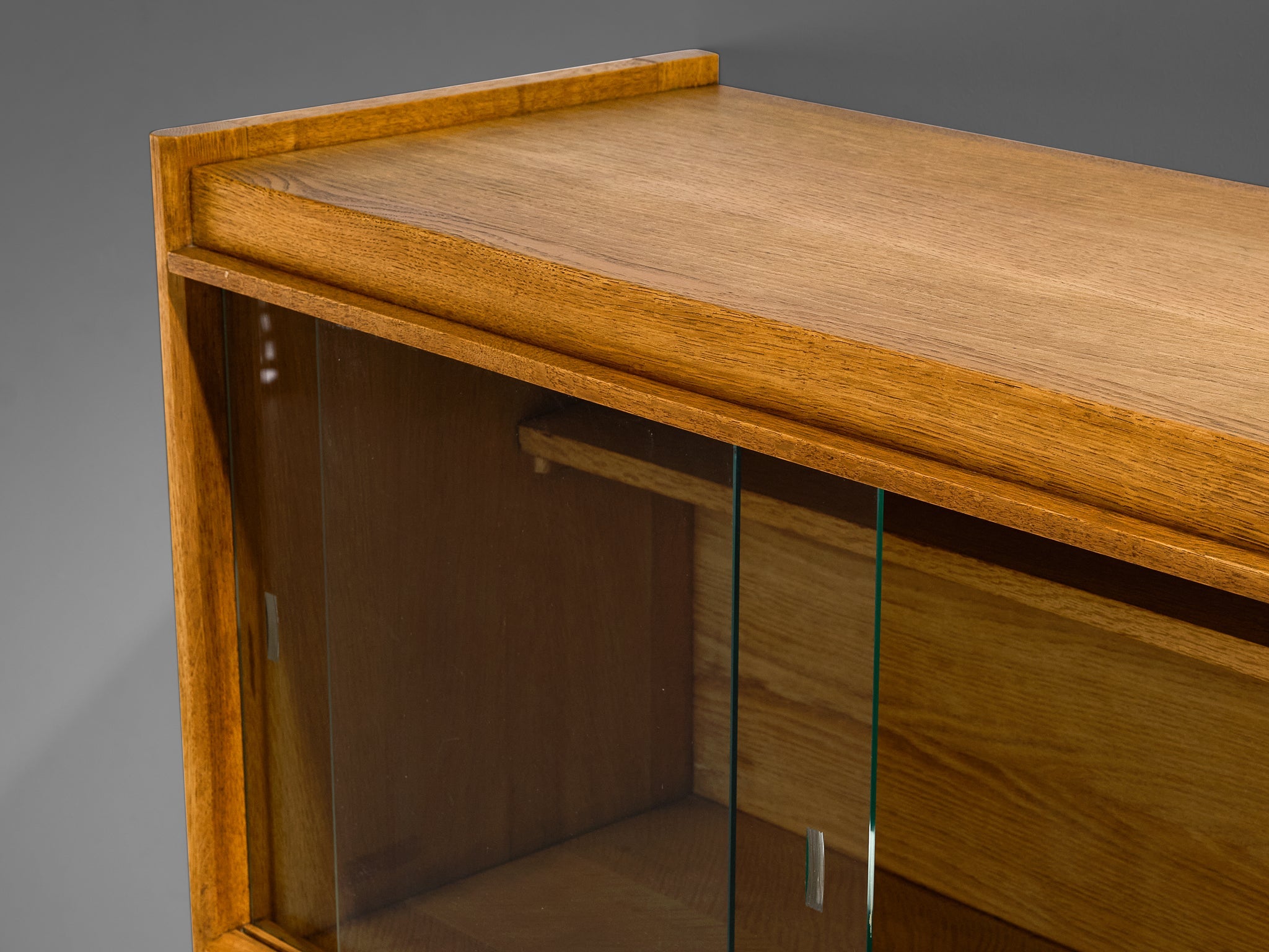 Guillerme & Chambron Cabinet in Solid Oak and Glass case pieces and storage cabinets Morentz