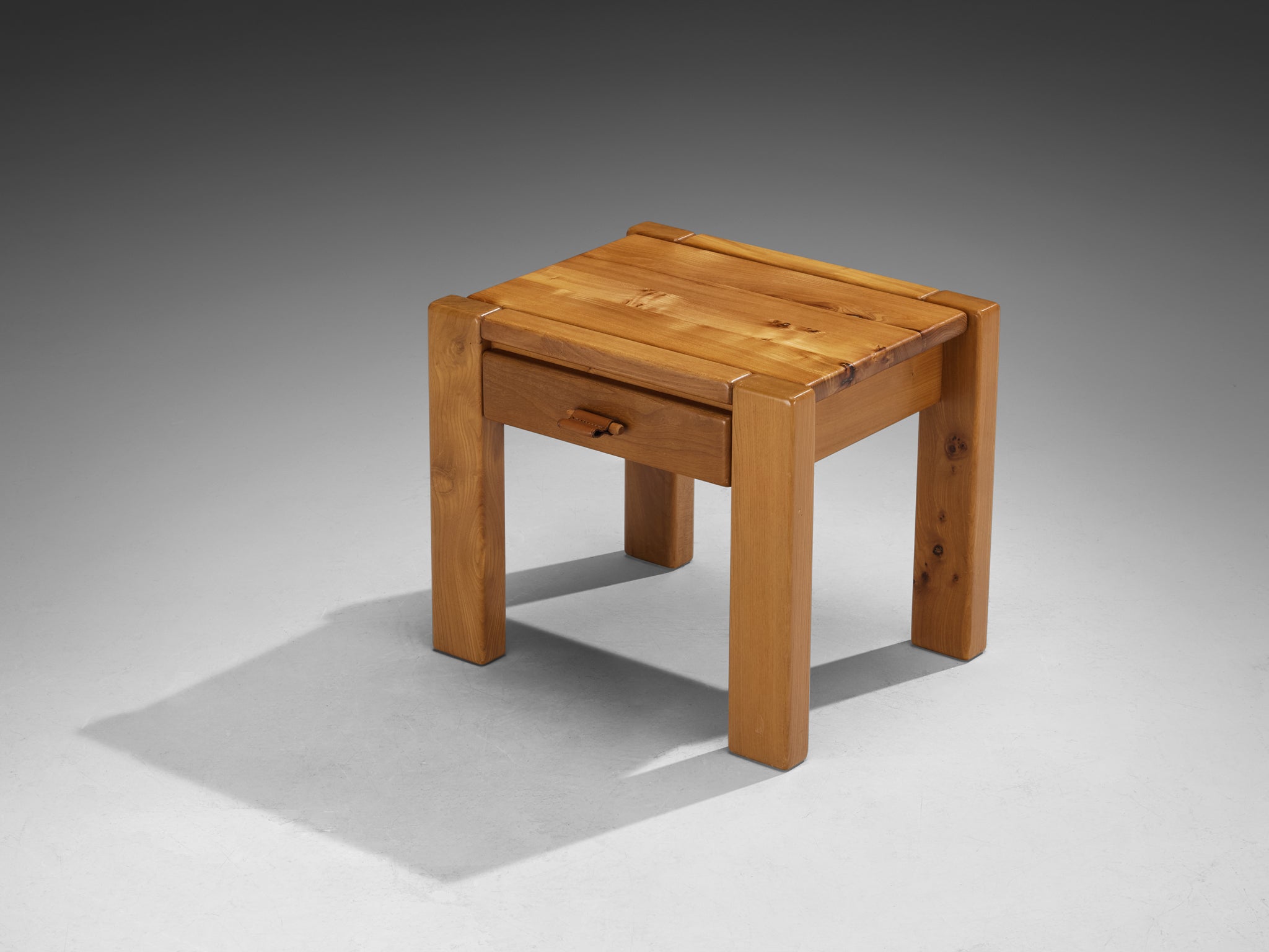 Maison Regain Night Stand in Elm and Leather More Furniture and Collectibles Morentz