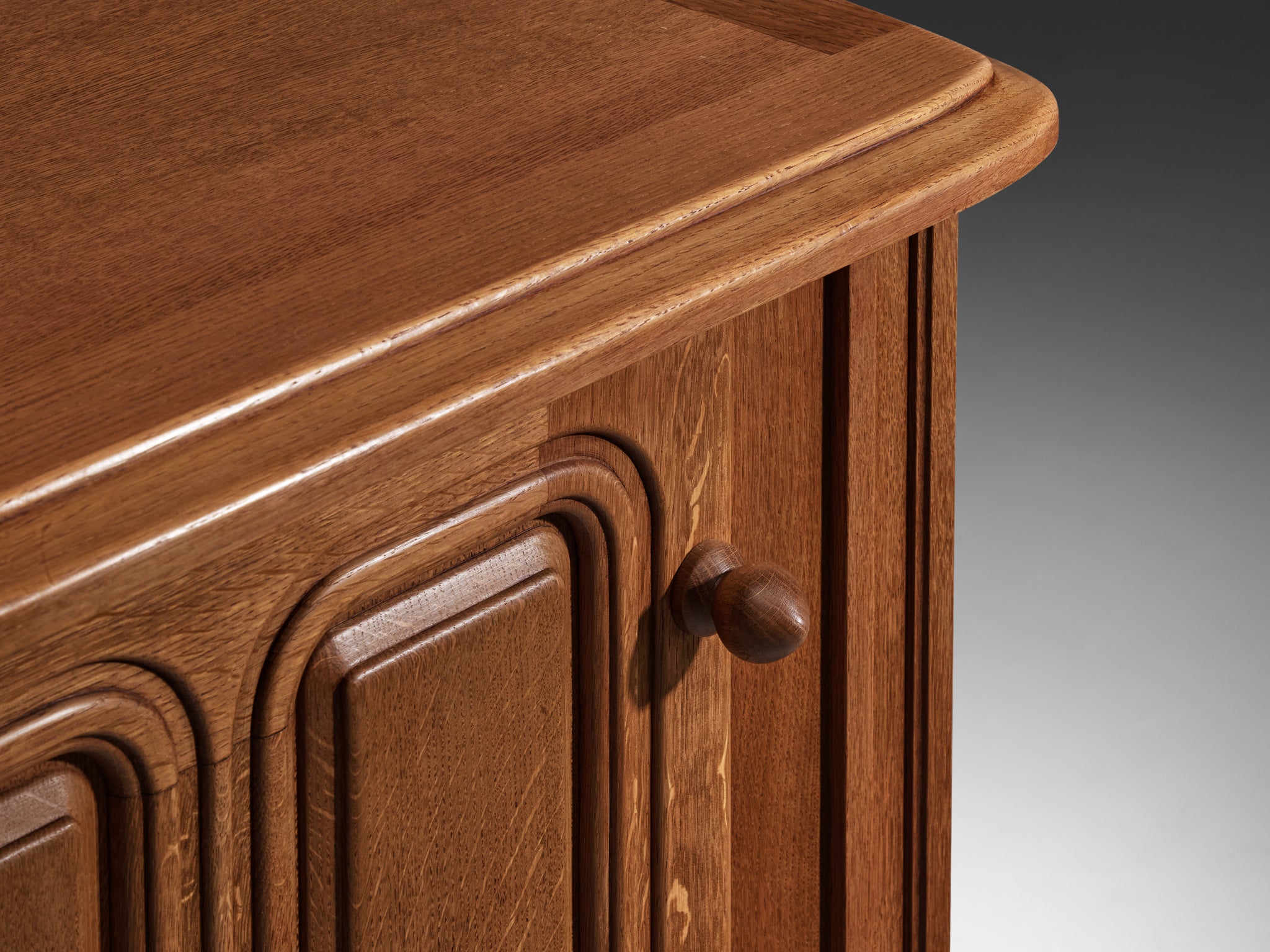 Guillerme & Chambron Sideboard in Oak and Brass Case pieces and storage cabinets Morentz