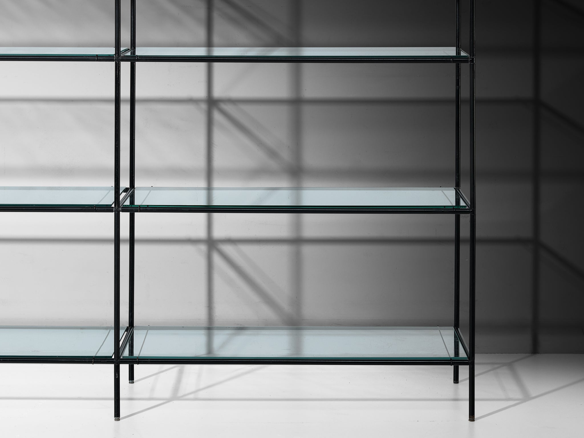 Poul Cadovius Wall Unit in Metal and Glass Case pieces and storage cabinets Morentz