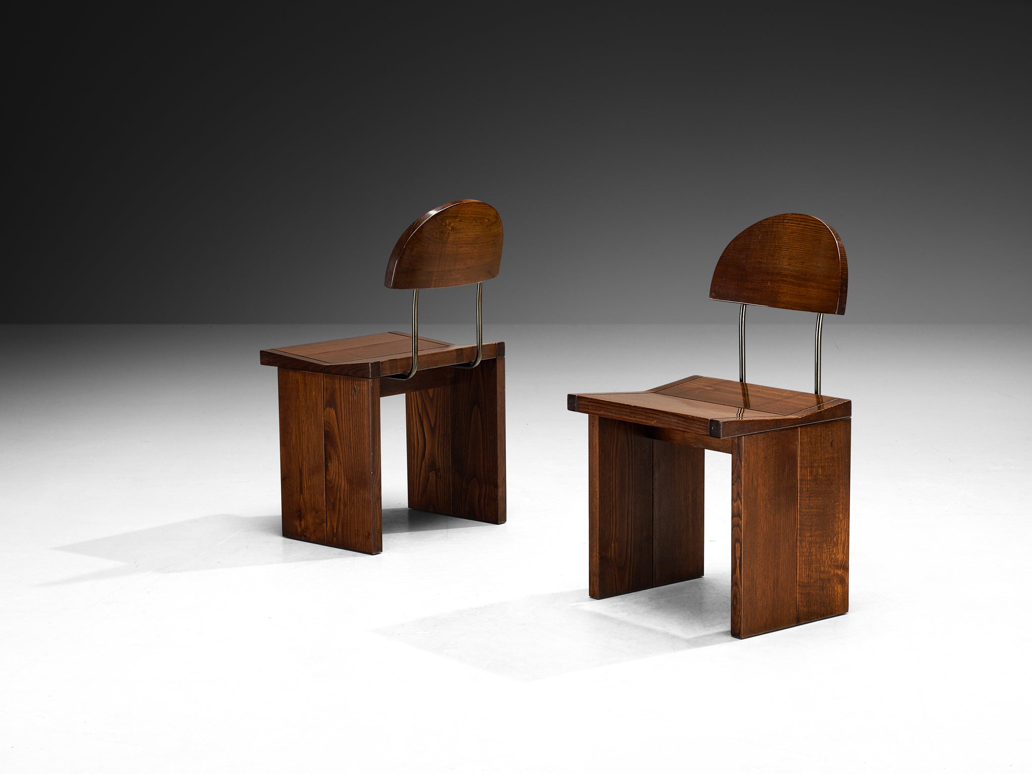 Tito Agnoli Set of Six 'Ilex' Dining Chairs in Solid Oak Seating Morentz