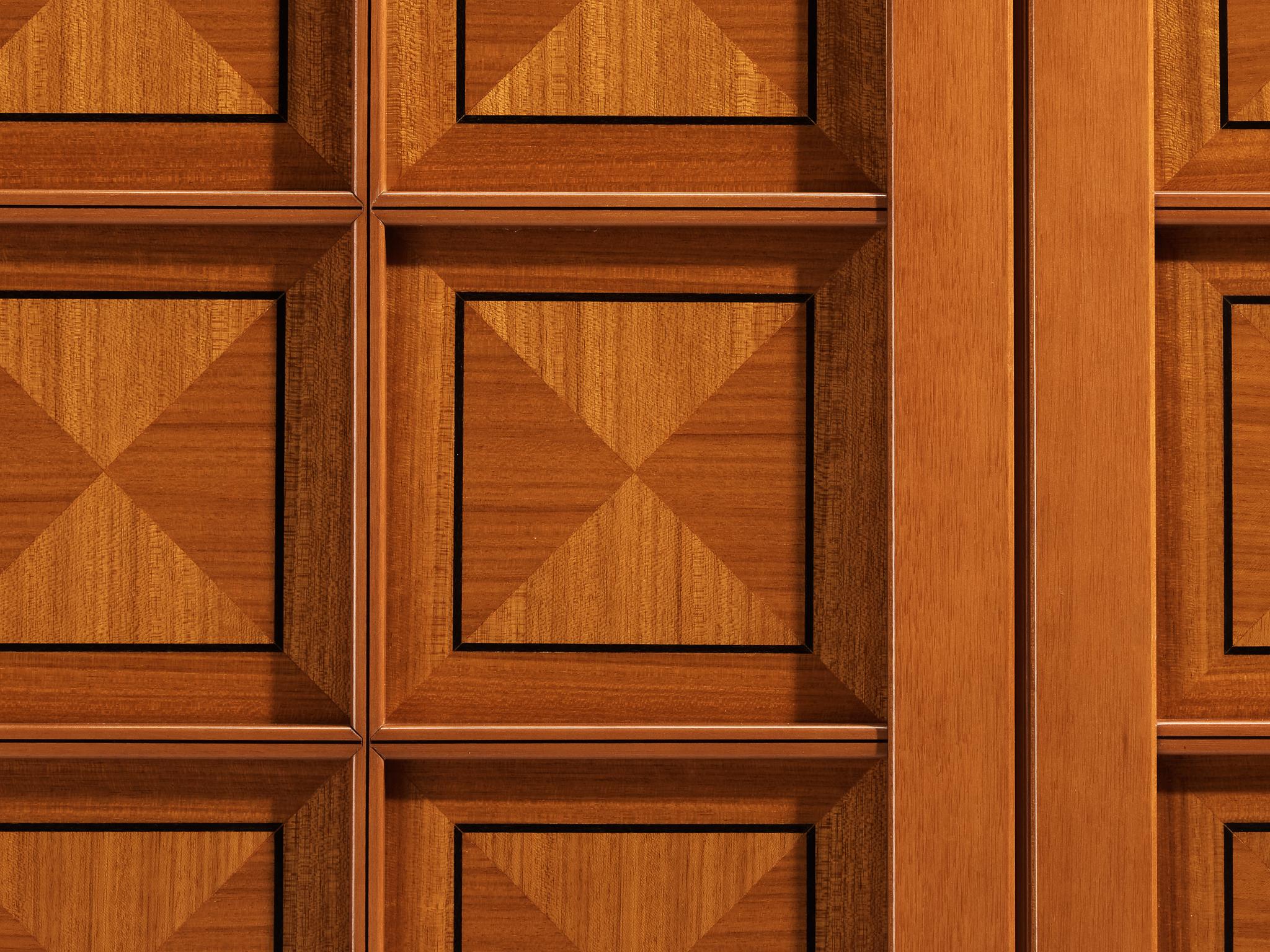 Italian Post-Modern Sideboard with Geometric Front case pieces and storage cabinets Morentz