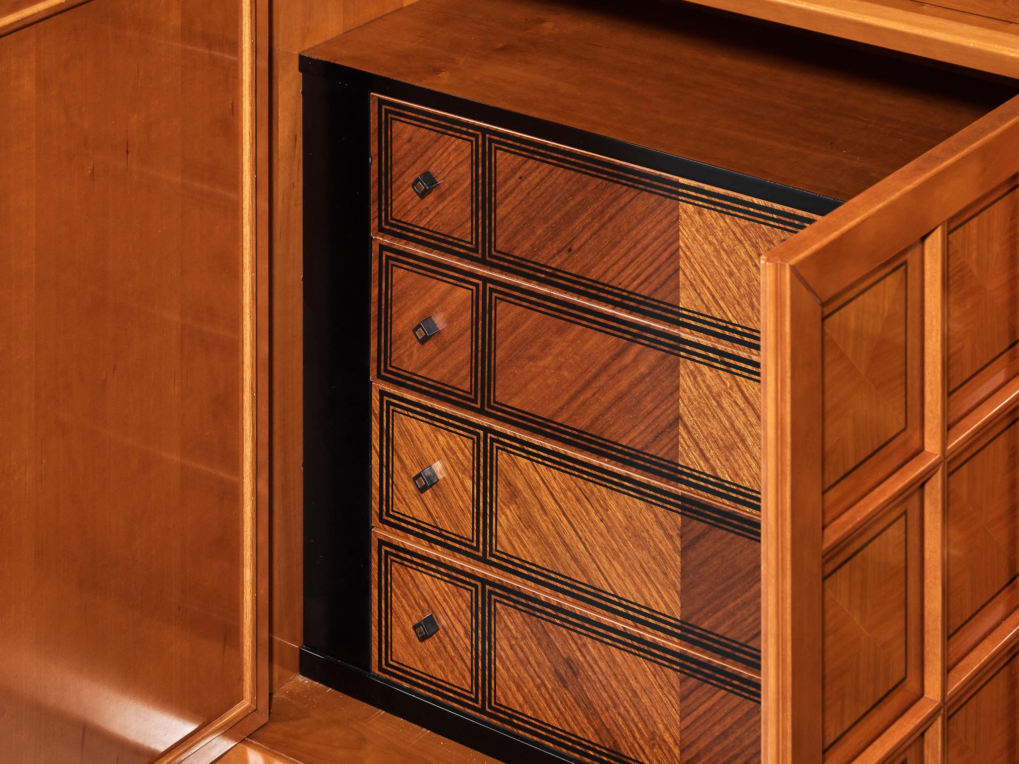 Italian Post-Modern Sideboard with Geometric Front case pieces and storage cabinets Morentz