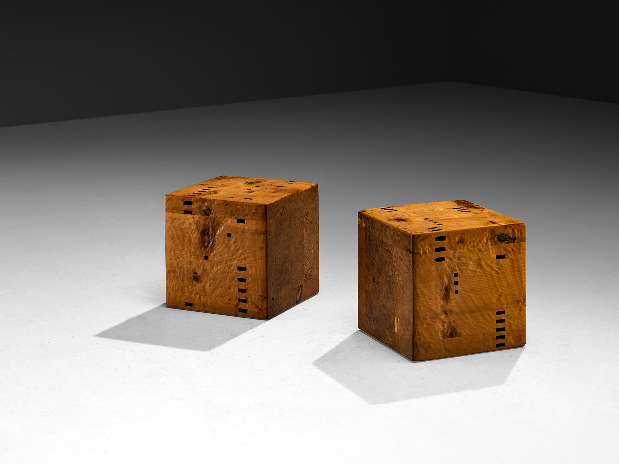 Giuseppe Rivadossi for Officina Rivadossi Unique Side Table Cubes in Pine Tables Morentz