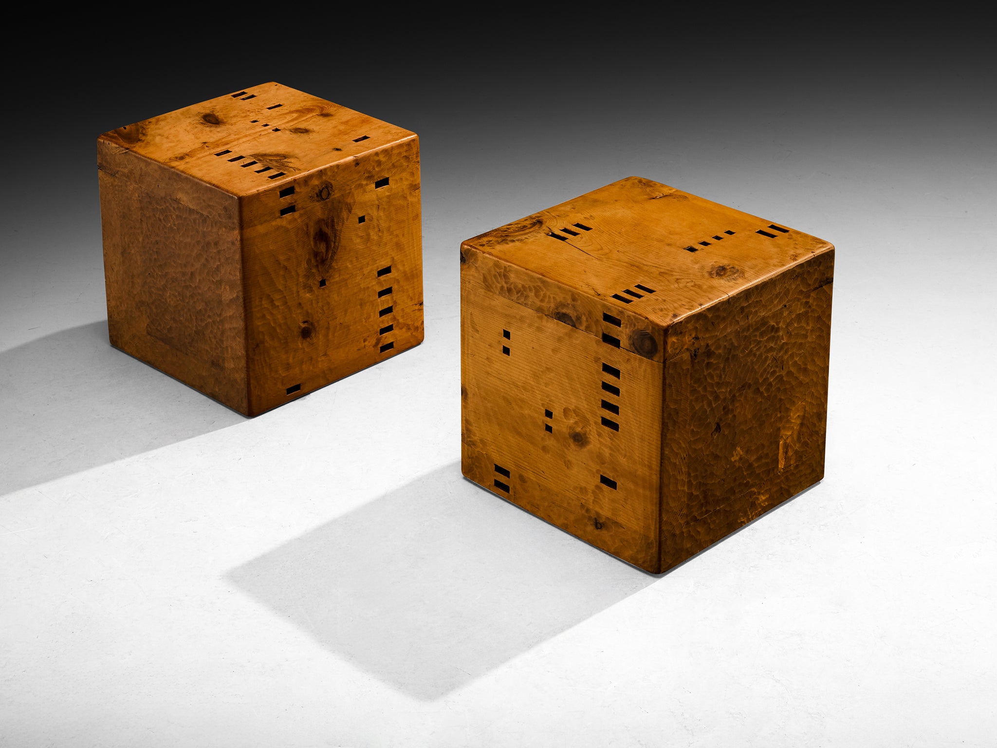 Giuseppe Rivadossi for Officina Rivadossi Unique Side Table Cubes in Pine Tables Morentz