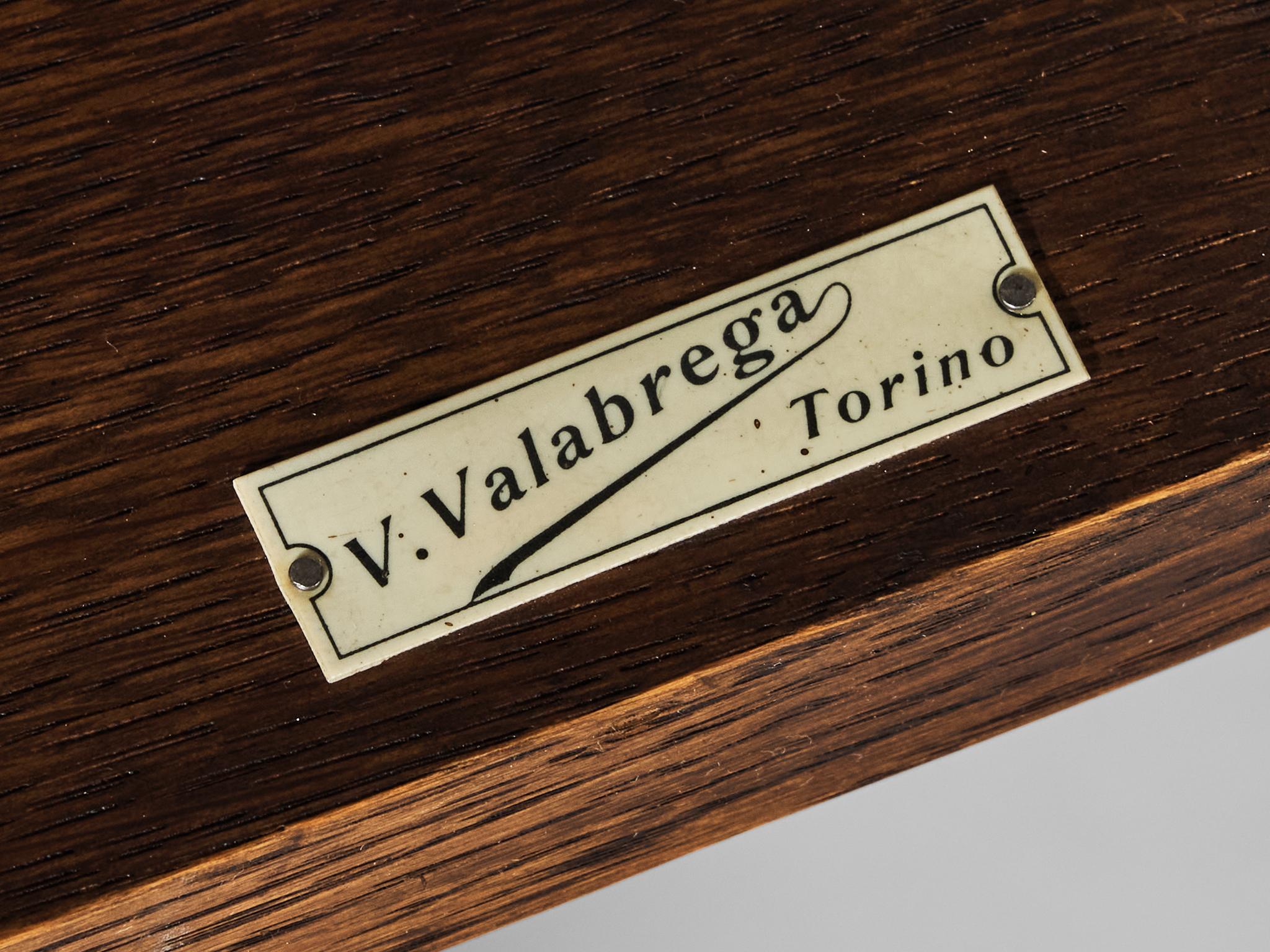 Ernesto Valabrega for Vittorio Valabrega Art Deco Cabinet in Oak and Iron case pieces and storage cabinets Morentz