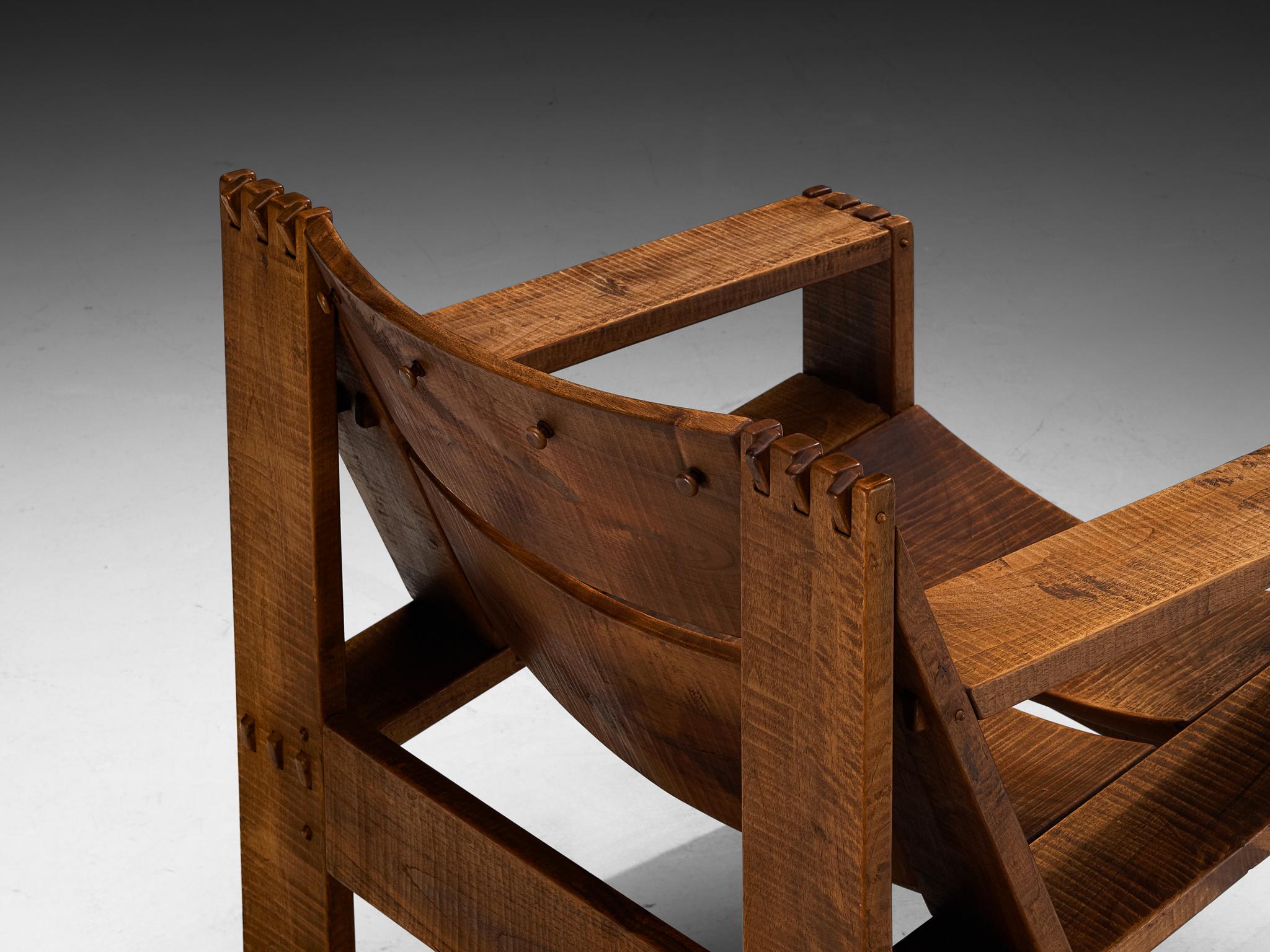 Giuseppe Rivadossi for Officina Rivadossi 'Rocca' Lounge Chair in Walnut seating Morentz