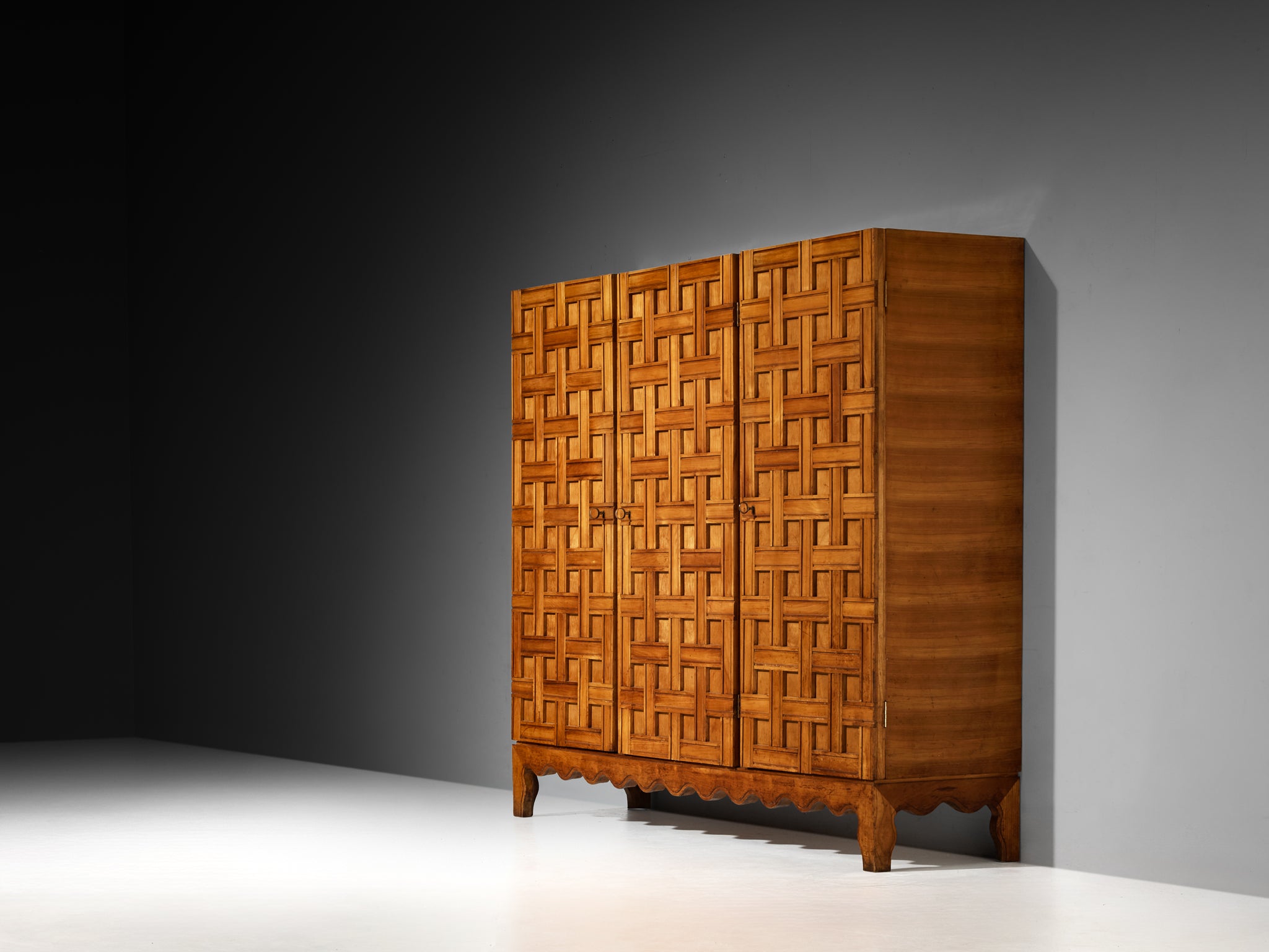 Paolo Buffa Large Highboard or Wardrobe in Cherry 1940s Case pieces and storage cabinets Morentz