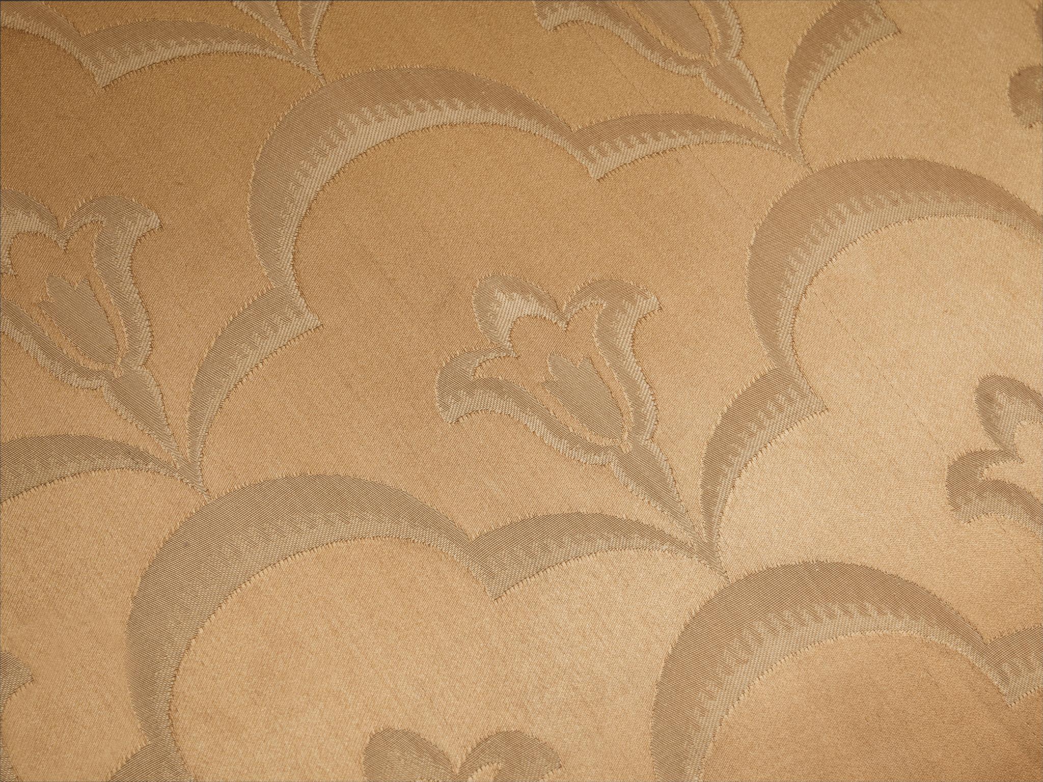 Italian Pair of Sculptural Lounge Chairs in Golden Damask Upholstery seating Morentz