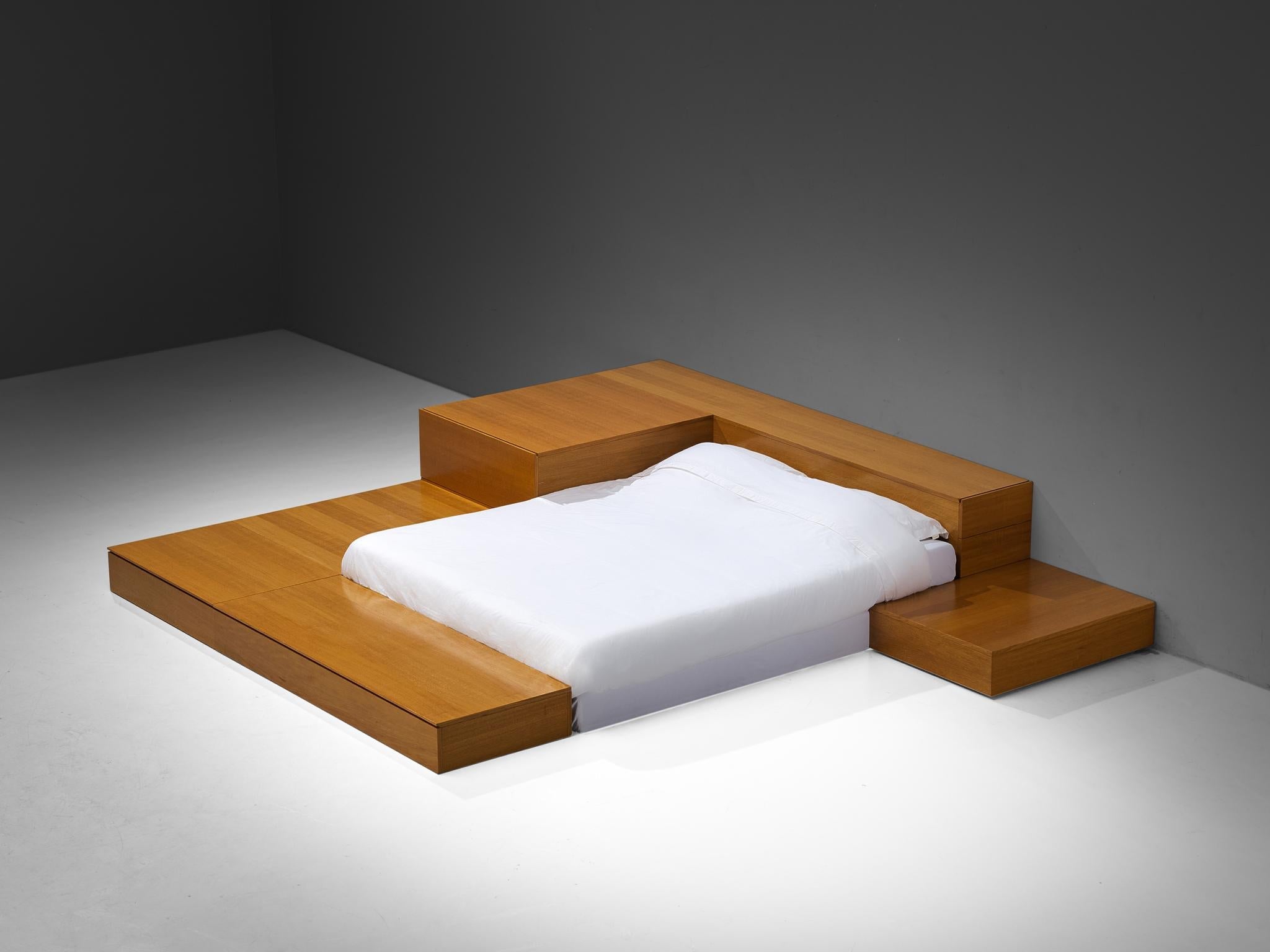 Cini Boeri for Arflex 'Tuttoletto' Queen Bed in Oak more furniture and collectibles Morentz