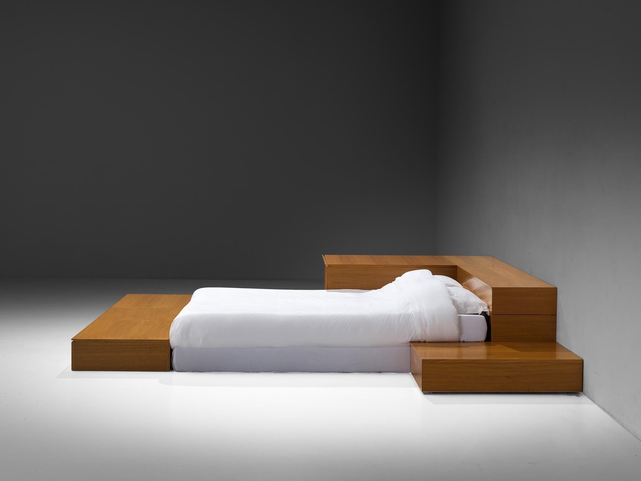 Cini Boeri for Arflex 'Tuttoletto' Queen Bed in Oak more furniture and collectibles Morentz