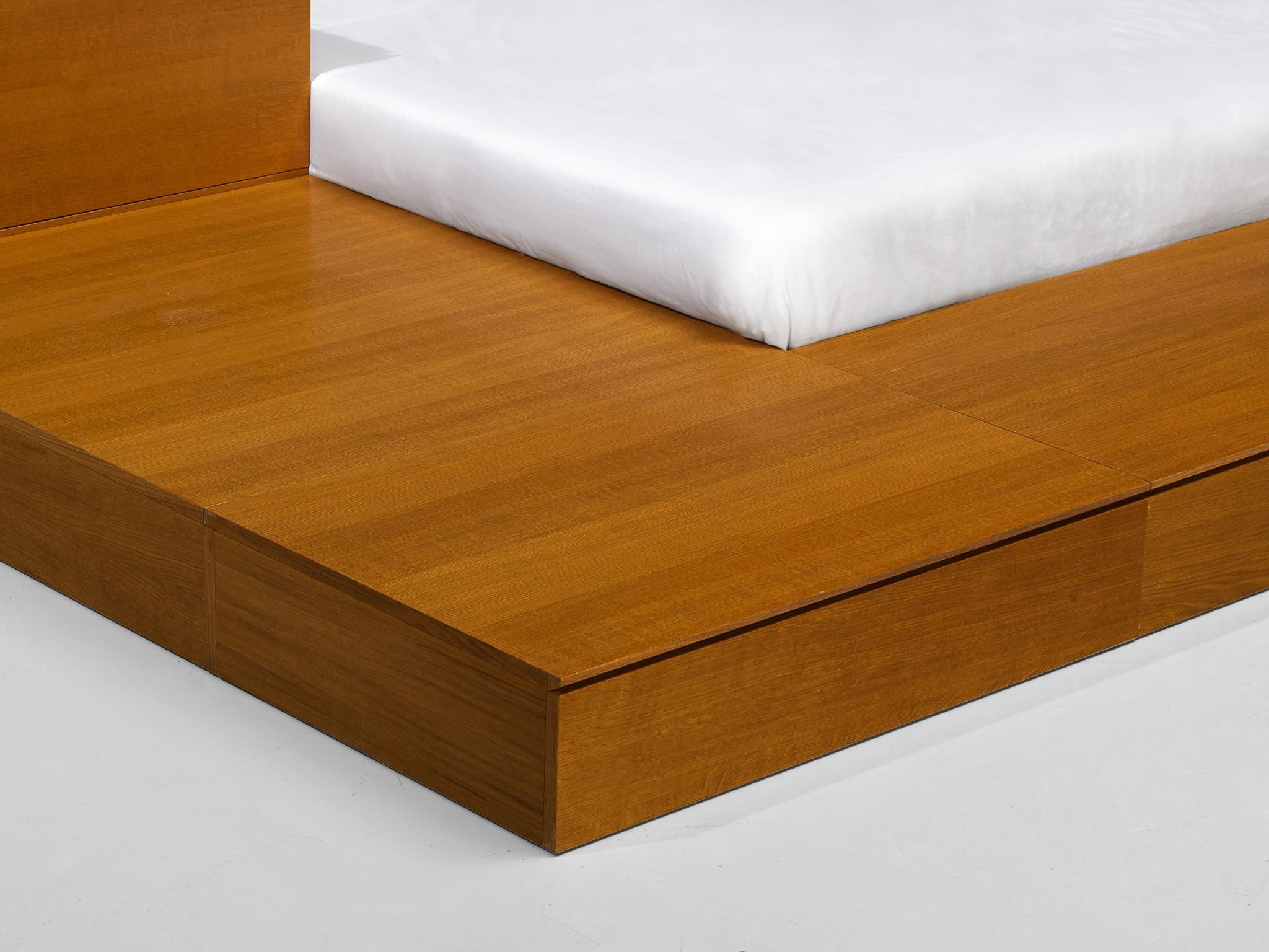 Cini Boeri for Arflex 'Tuttoletto' Queen Bed in Oak more furniture and collectibles Morentz