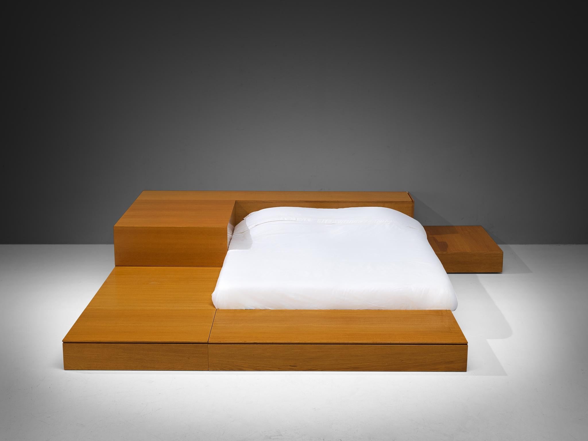 Cini Boeri for Arflex 'Tuttoletto' Queen Bed in Oak more furniture and collectibles Morentz